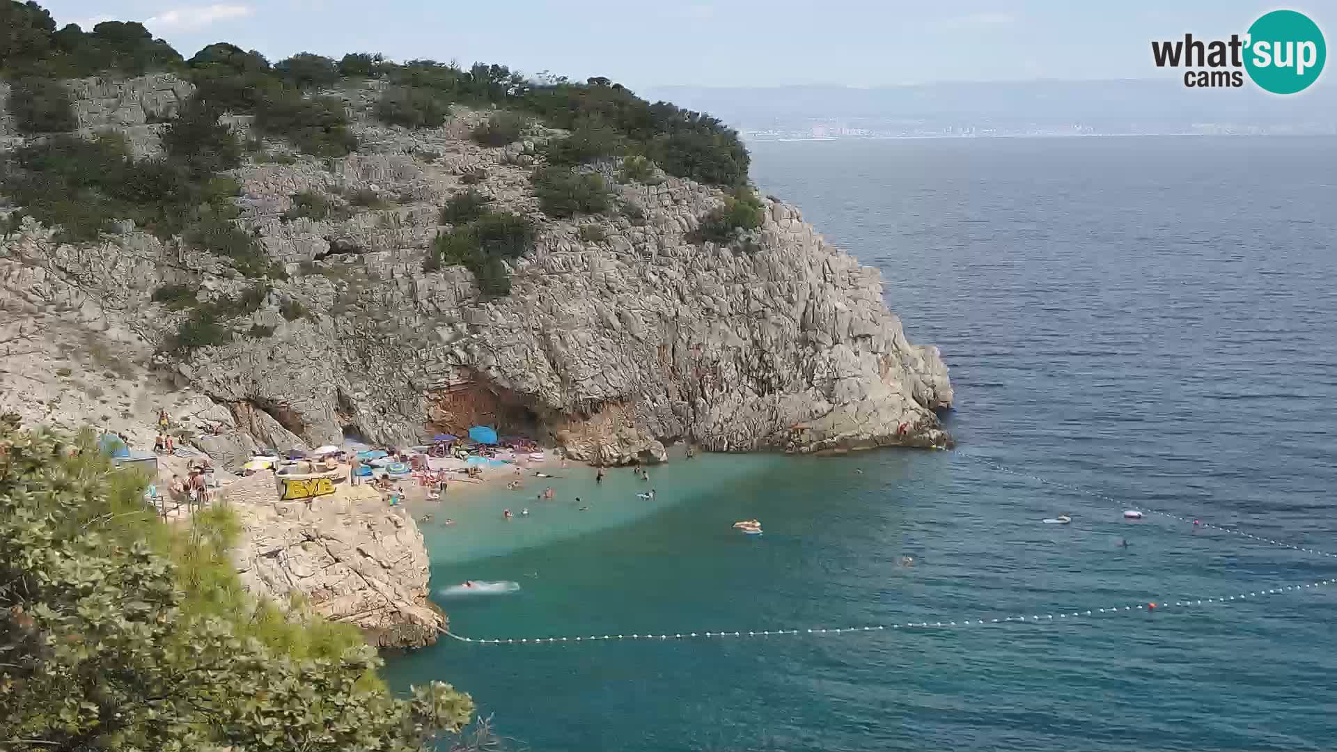 Cámara web de la playa de Brseč en Mošćenička Draga, Croacia