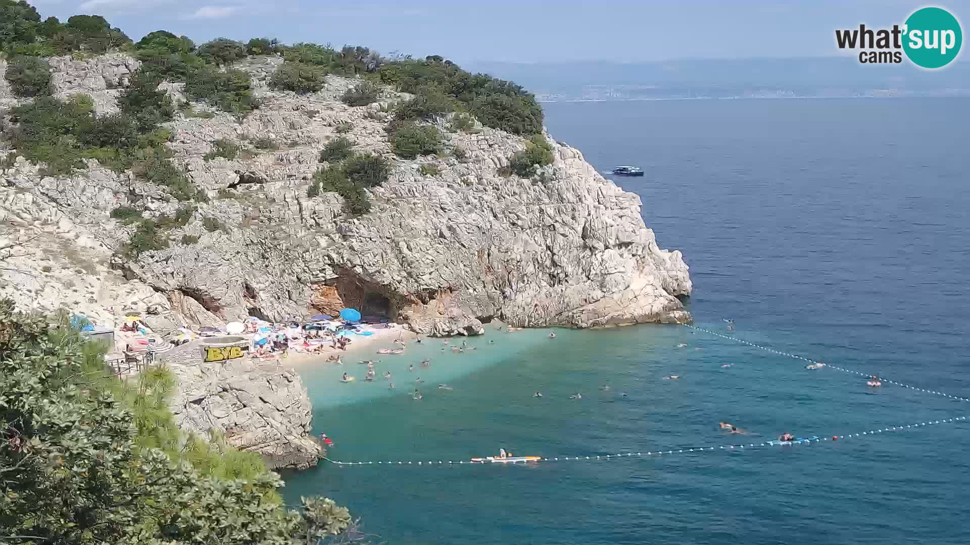 Webcam plage Brseč à Mošćenička Draga, Croatie