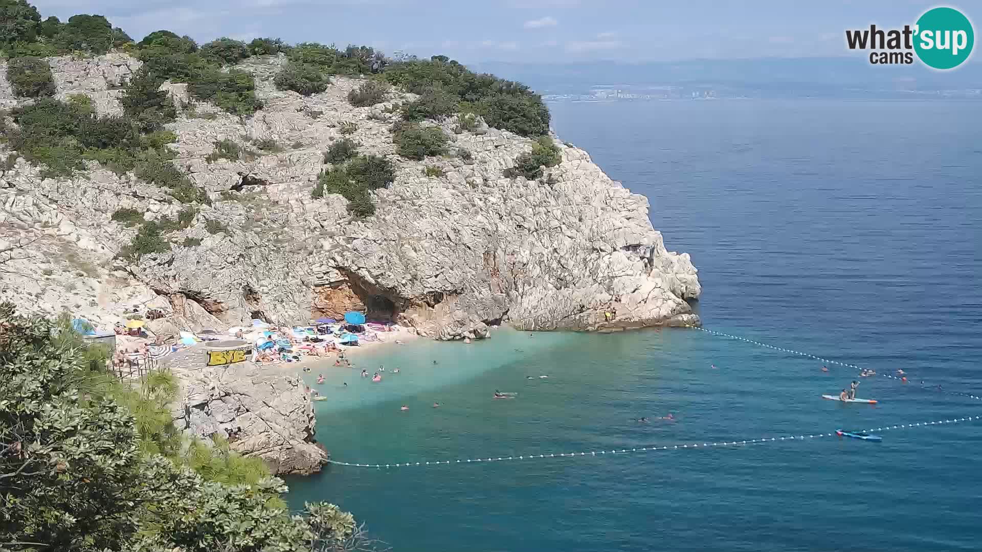 Webcam plage Brseč à Mošćenička Draga, Croatie