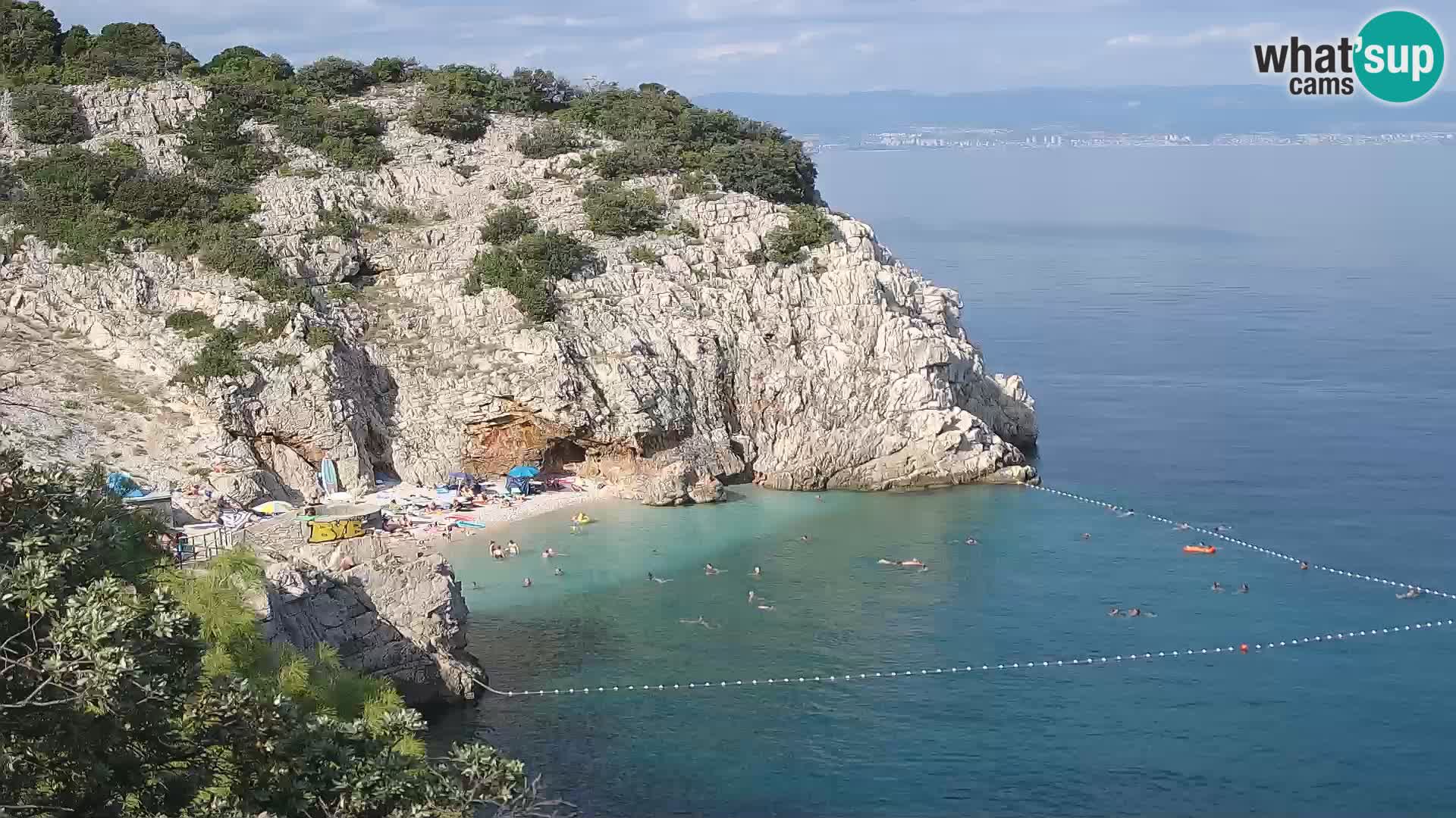 Webcam plage Brseč à Mošćenička Draga, Croatie