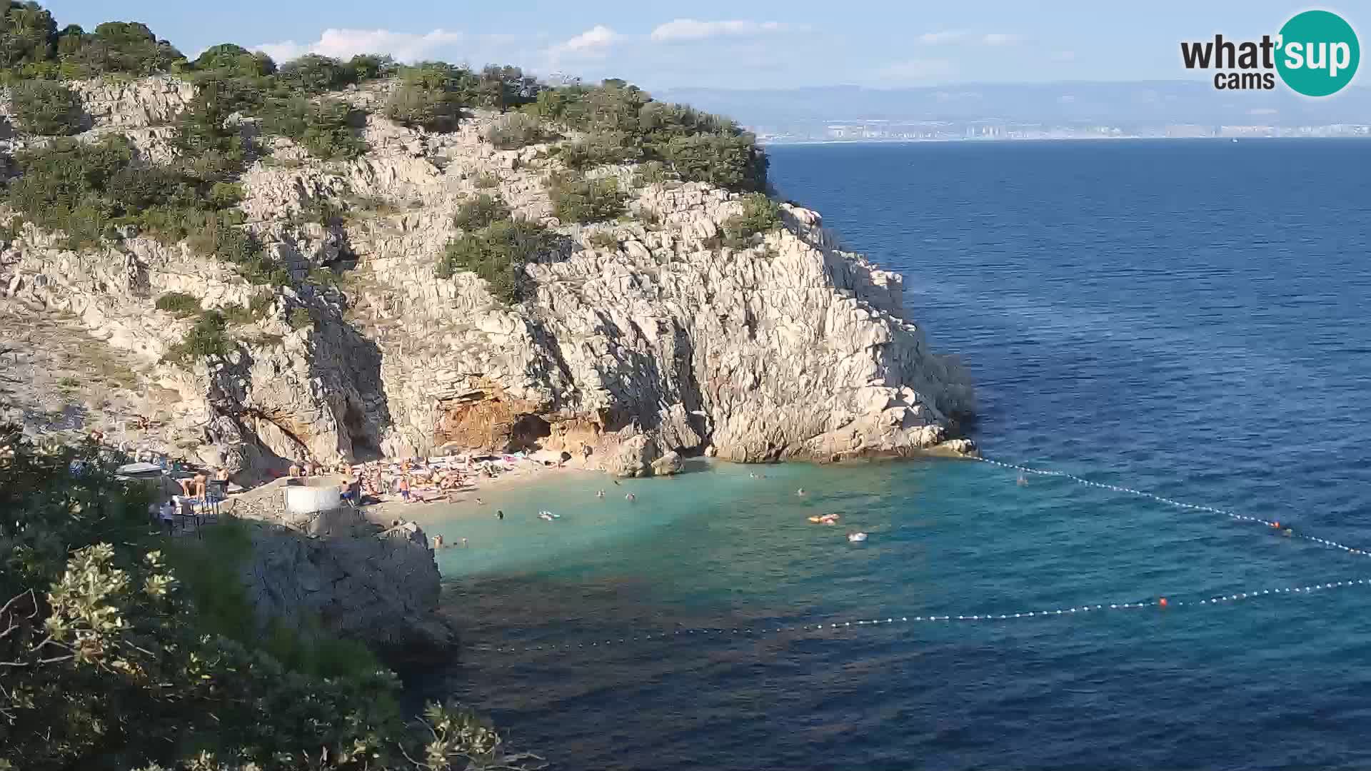 Cámara web de la playa de Brseč en Mošćenička Draga, Croacia
