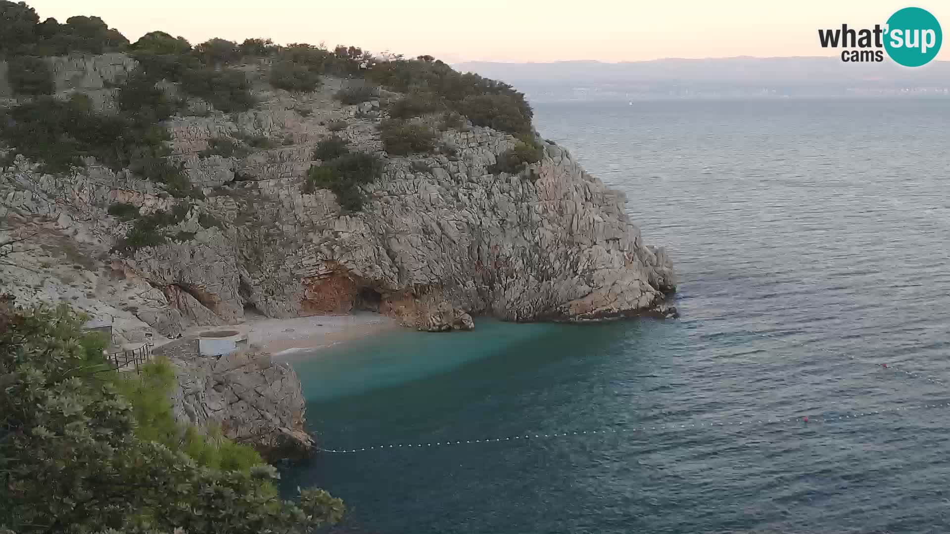 Webcam plage Brseč à Mošćenička Draga, Croatie