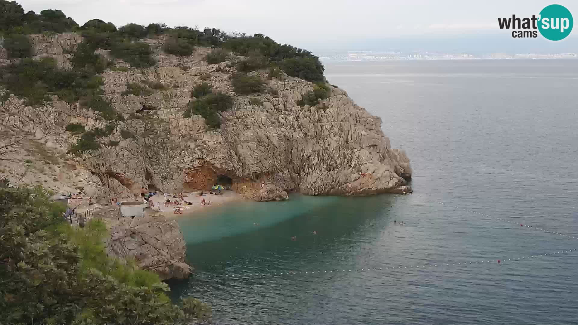 Cámara web de la playa de Brseč en Mošćenička Draga, Croacia