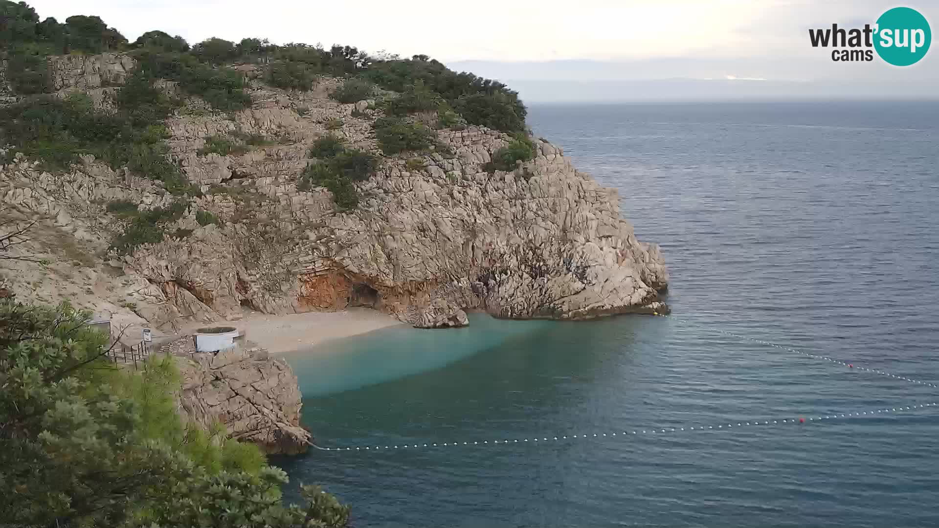 Spletna kamera Brseč plaža – Mošćenička Draga – Hrvaška