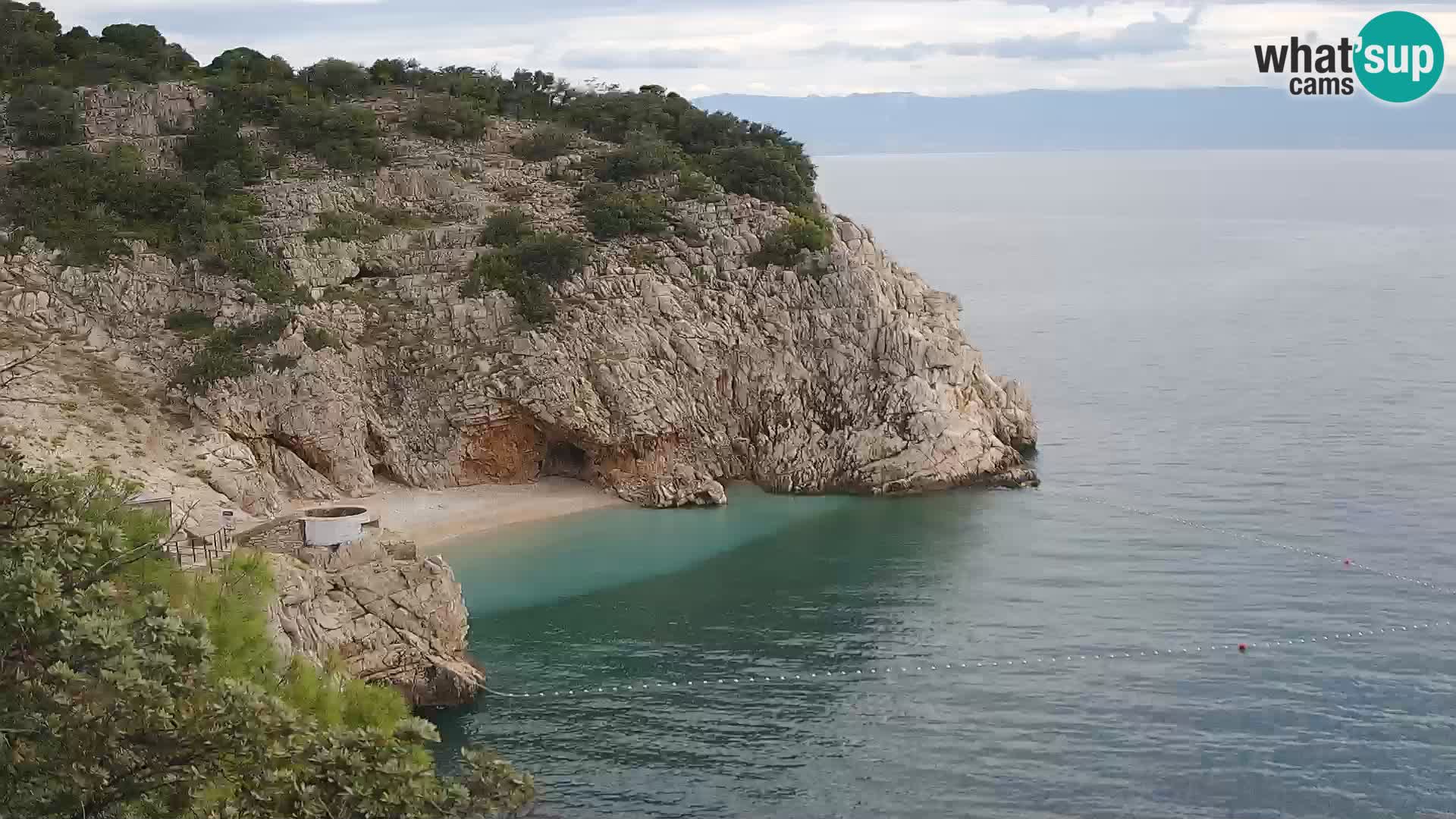 Cámara web de la playa de Brseč en Mošćenička Draga, Croacia