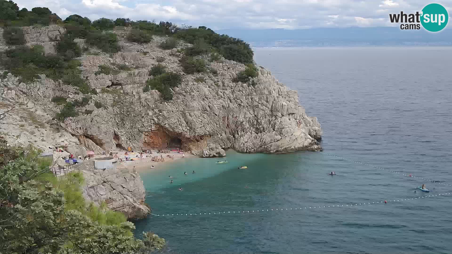 Cámara web de la playa de Brseč en Mošćenička Draga, Croacia