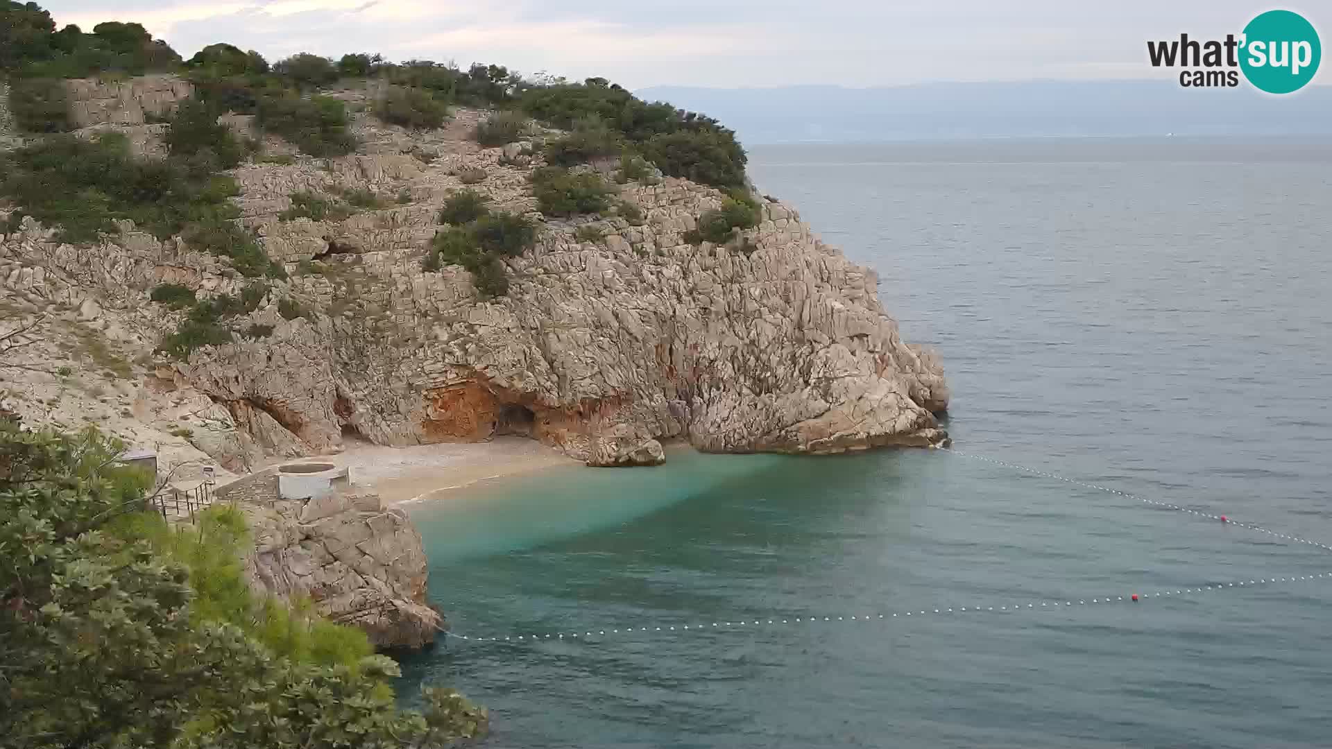 Webcam plage Brseč à Mošćenička Draga, Croatie