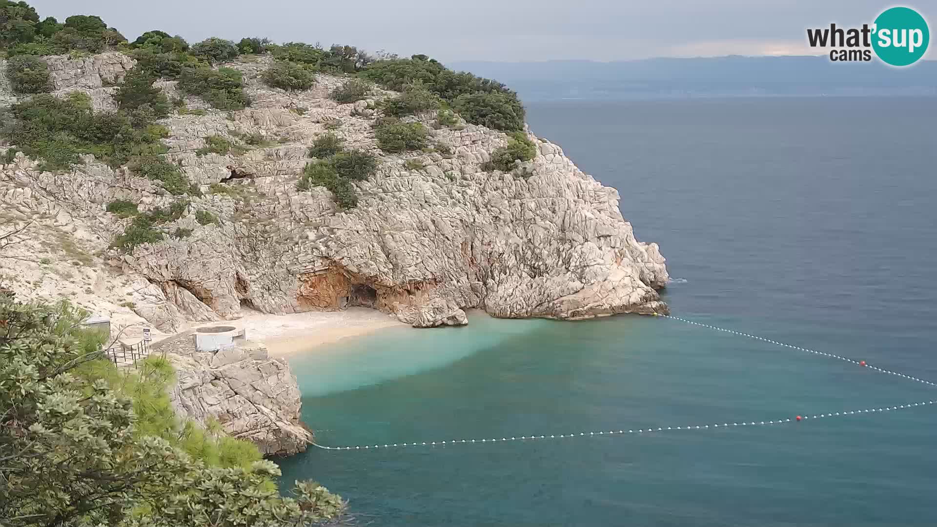 Webcam plage Brseč à Mošćenička Draga, Croatie