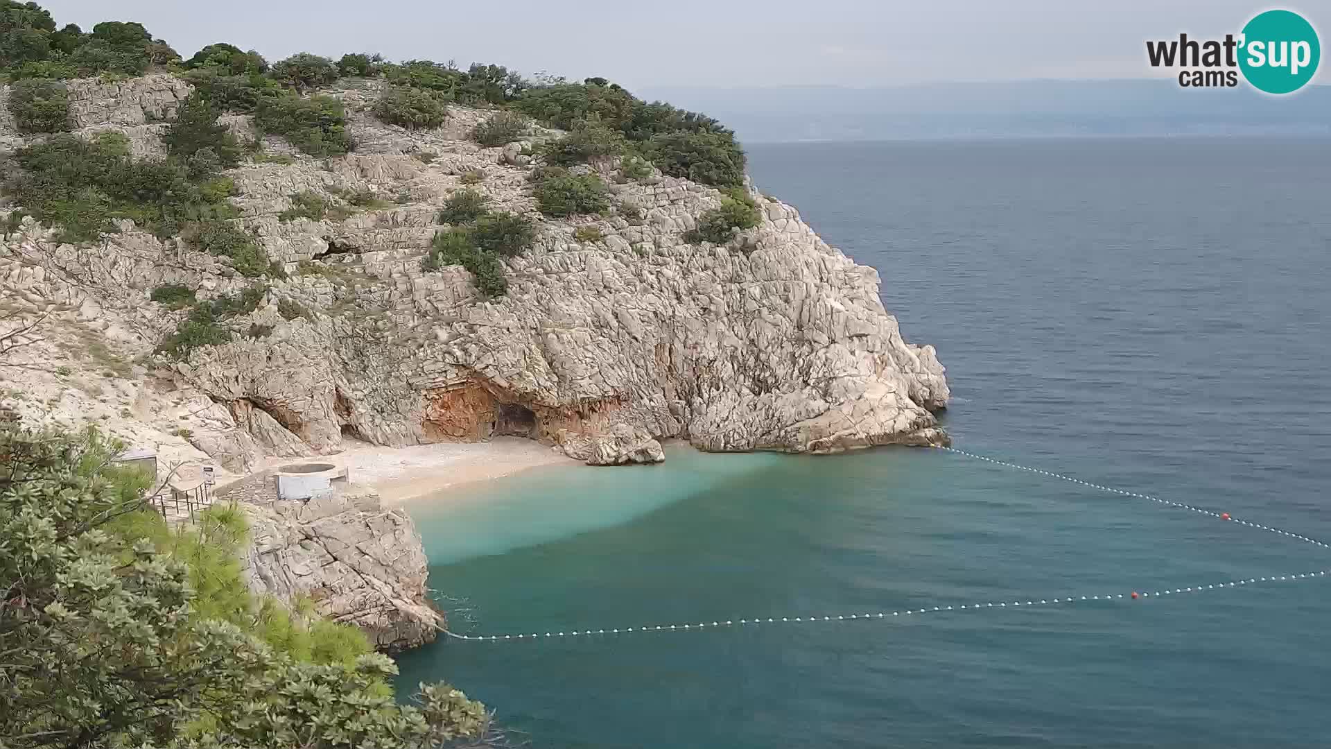 Cámara web de la playa de Brseč en Mošćenička Draga, Croacia