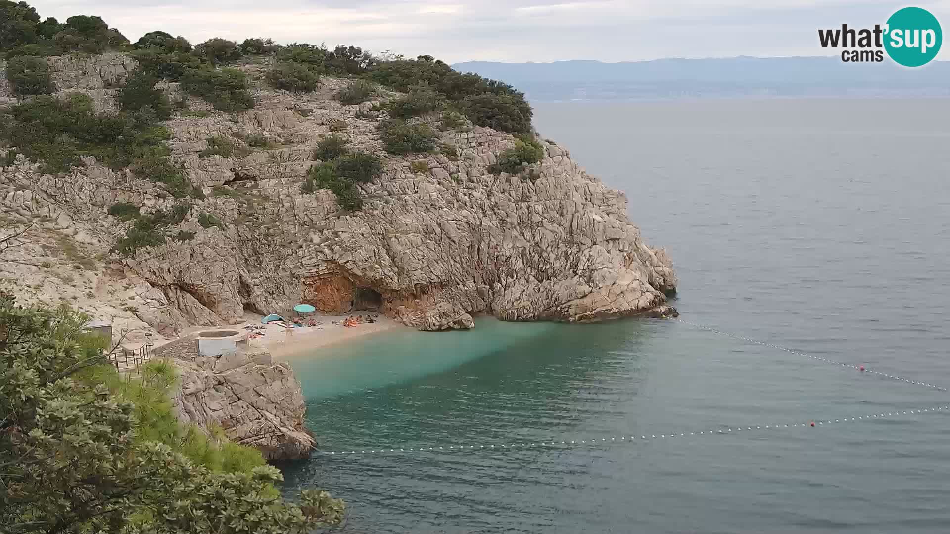 Cámara web de la playa de Brseč en Mošćenička Draga, Croacia