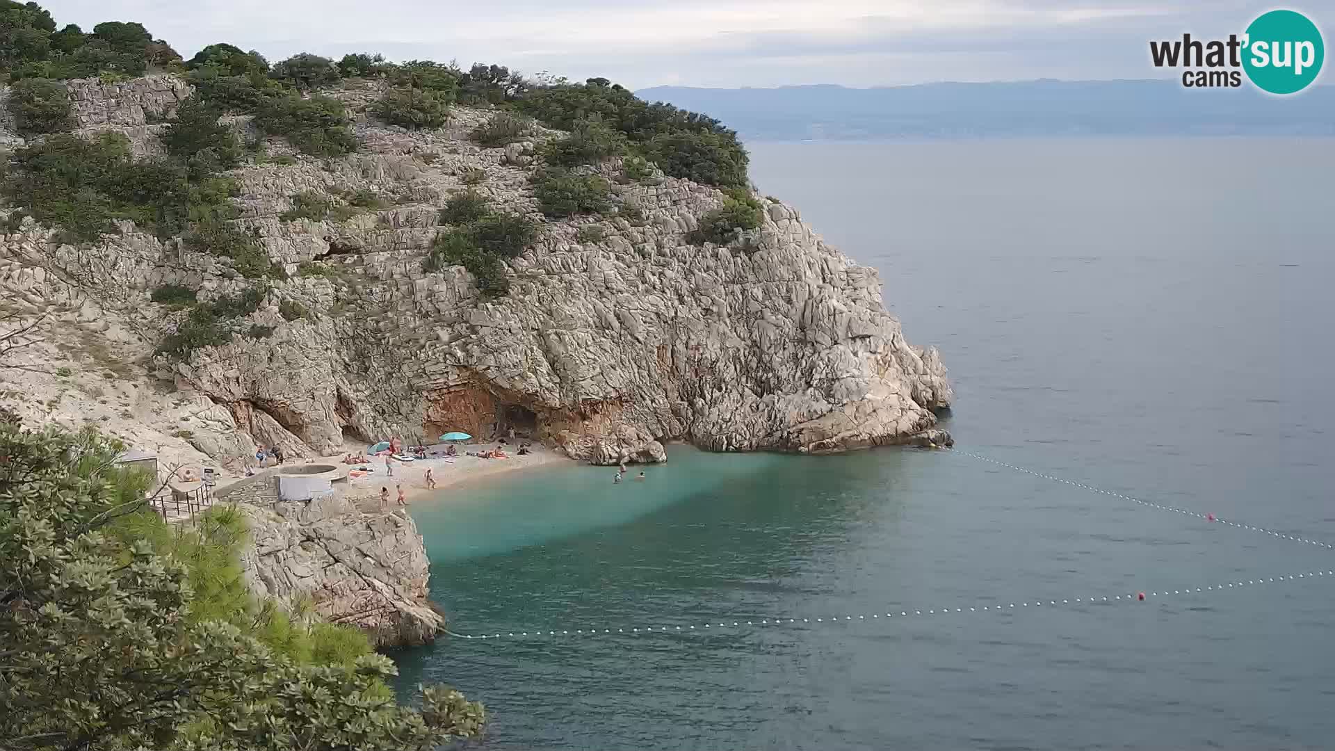 Webcam plage Brseč à Mošćenička Draga, Croatie