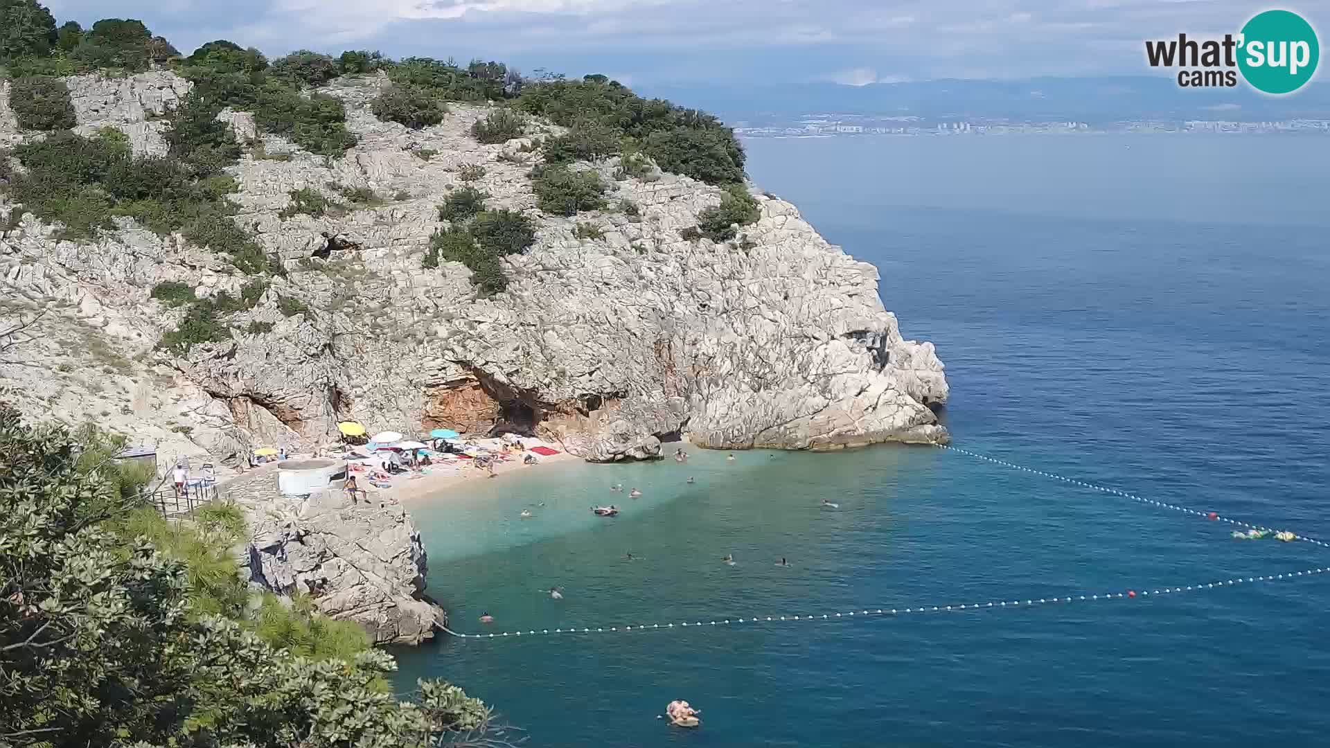 Webcam plage Brseč à Mošćenička Draga, Croatie