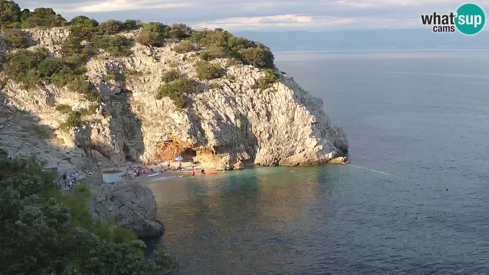 Cámara web de la playa de Brseč en Mošćenička Draga, Croacia