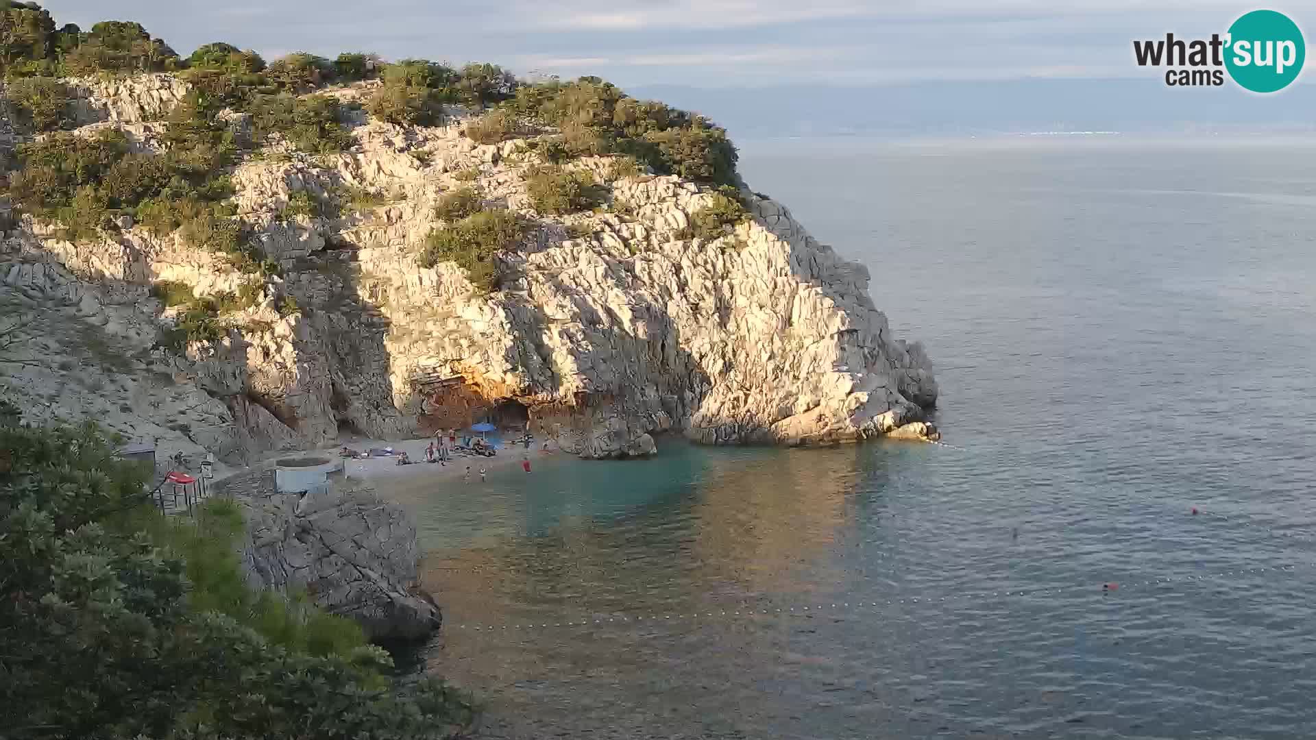 Webcam plage Brseč à Mošćenička Draga, Croatie