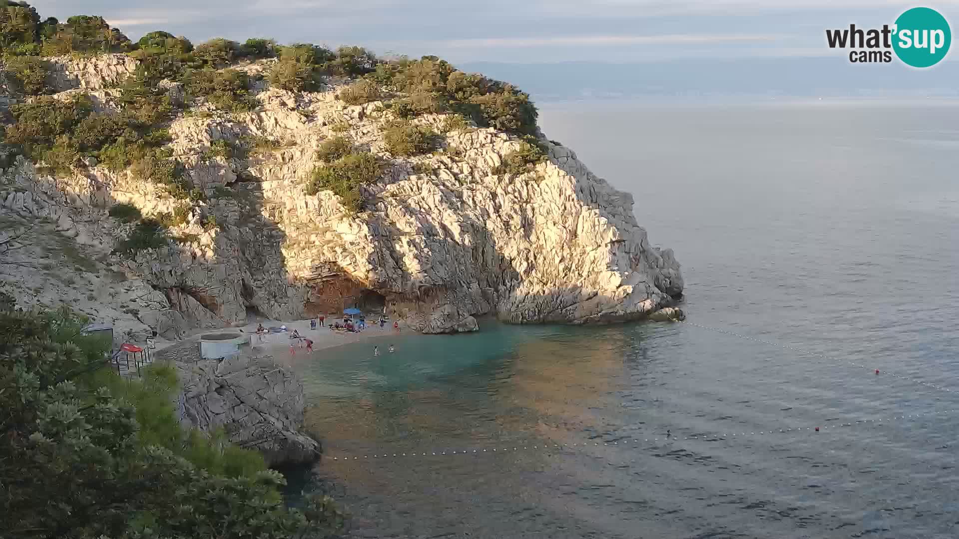 Spletna kamera Brseč plaža – Mošćenička Draga – Hrvaška