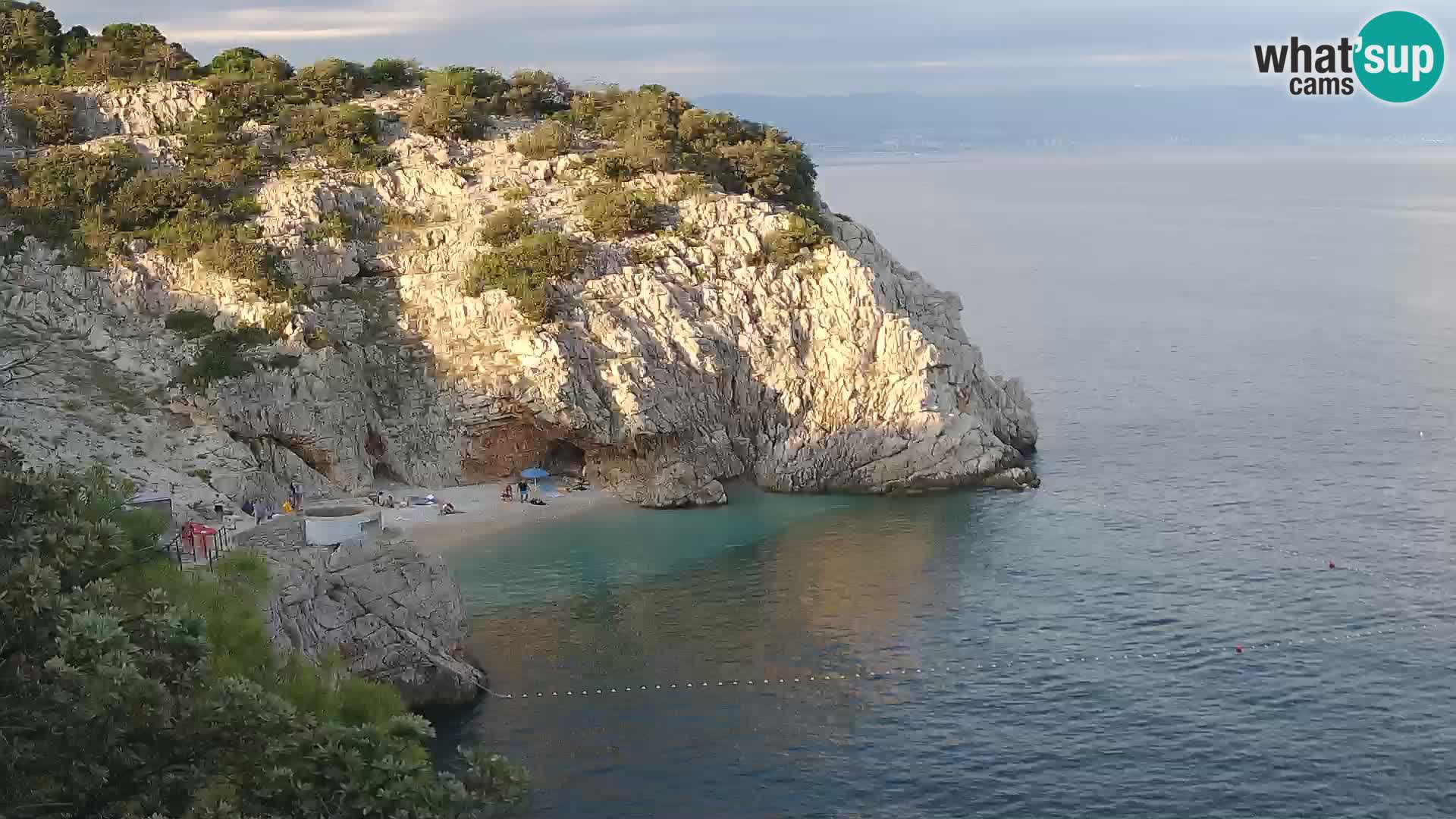 Cámara web de la playa de Brseč en Mošćenička Draga, Croacia