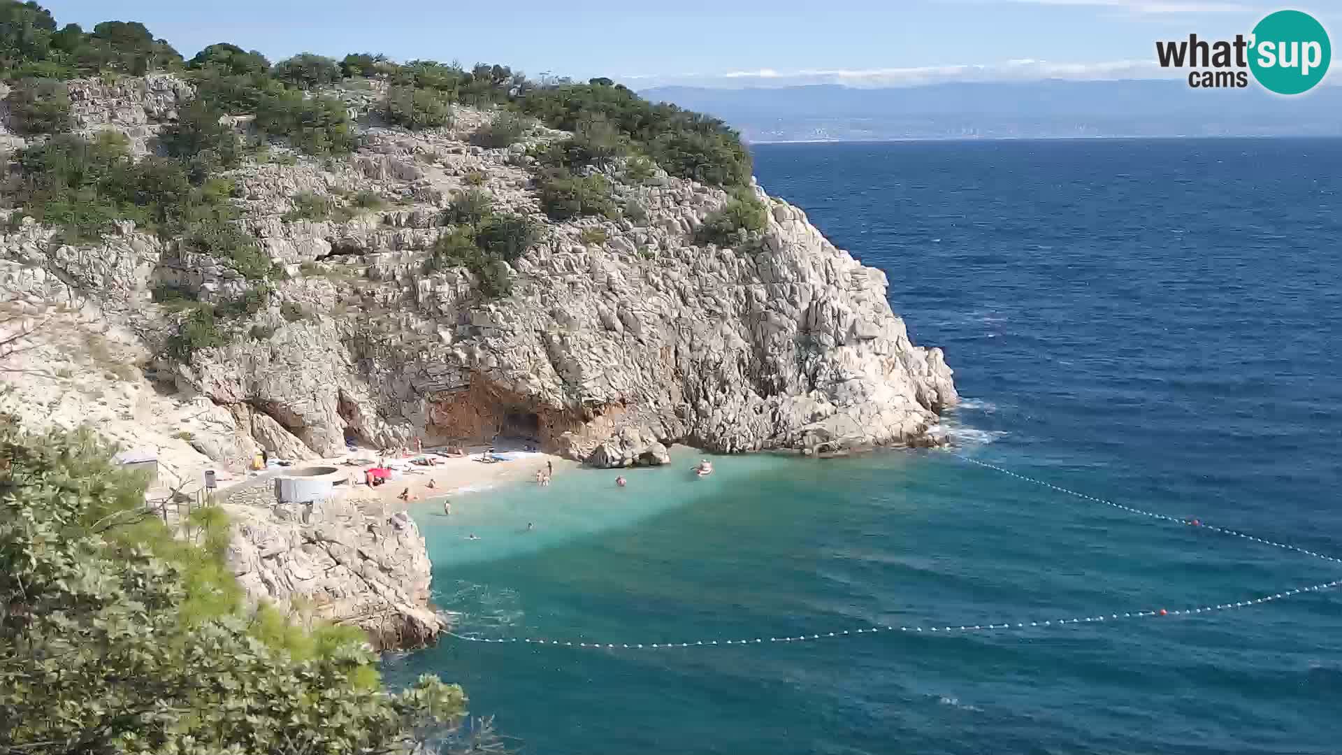 Cámara web de la playa de Brseč en Mošćenička Draga, Croacia