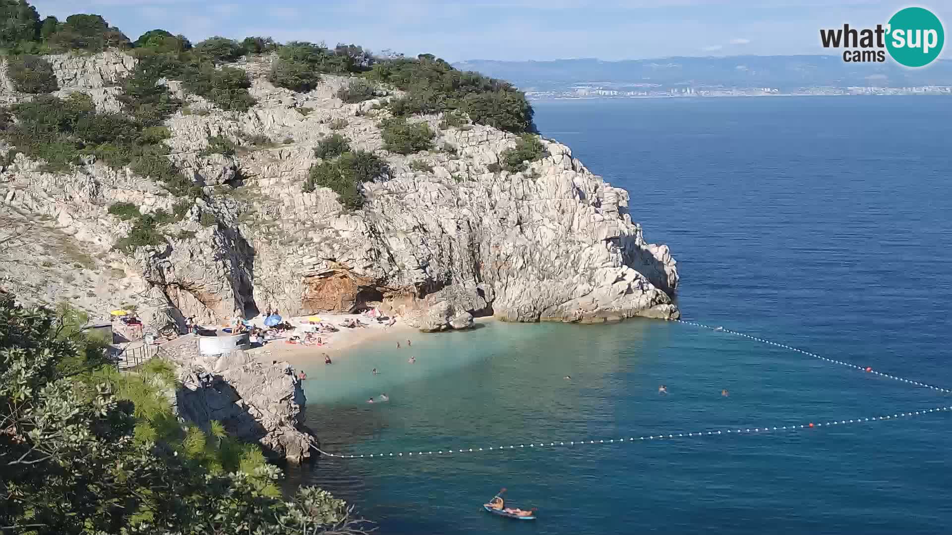 Spletna kamera Brseč plaža – Mošćenička Draga – Hrvaška