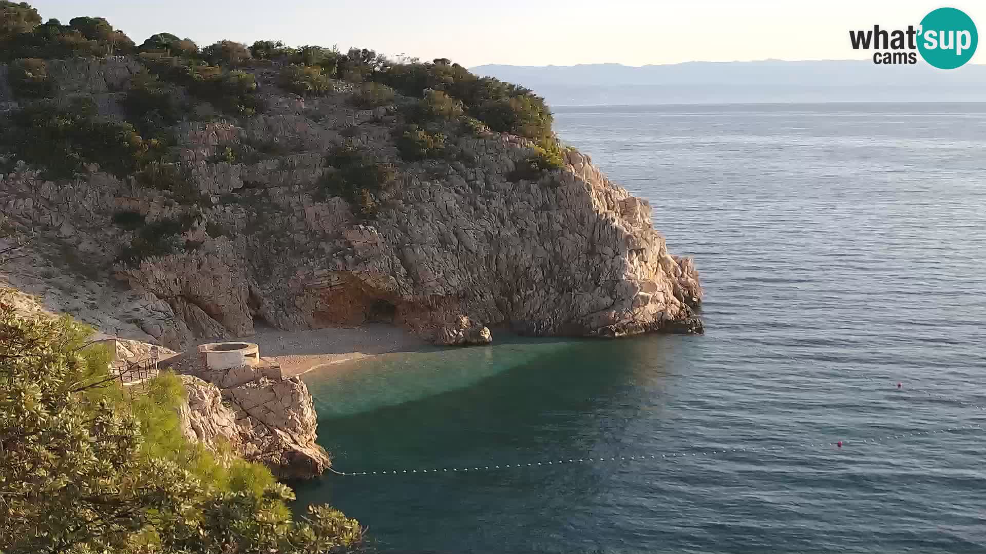 Spletna kamera Brseč plaža – Mošćenička Draga – Hrvaška