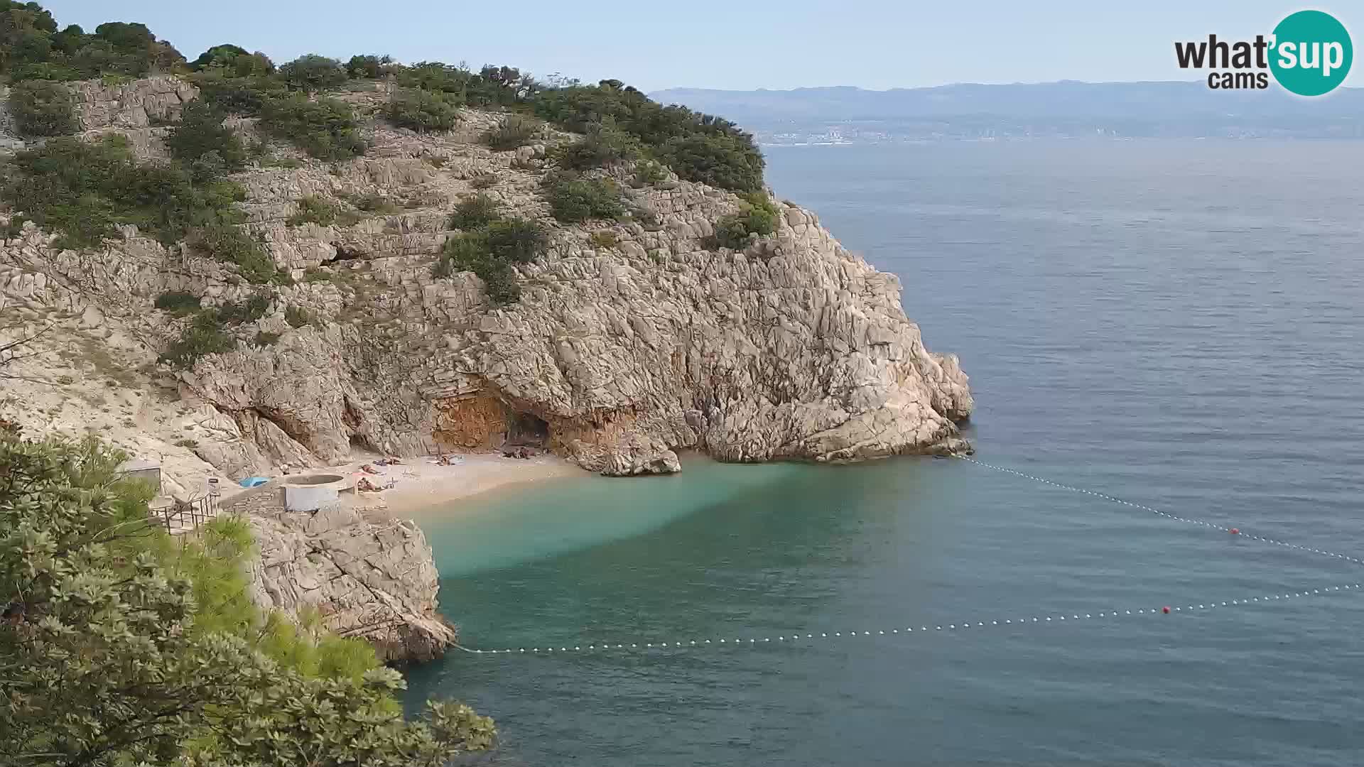 Cámara web de la playa de Brseč en Mošćenička Draga, Croacia