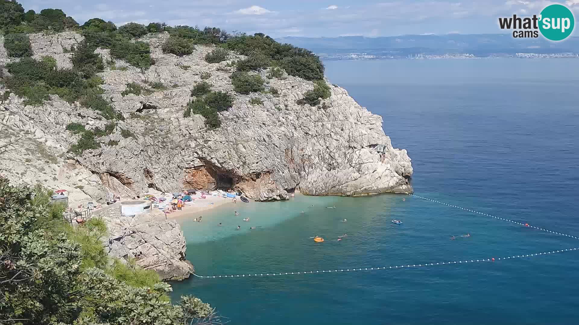 Webcam plage Brseč à Mošćenička Draga, Croatie
