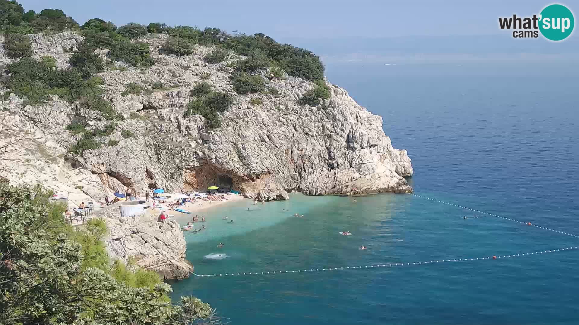 Webcam plage Brseč à Mošćenička Draga, Croatie