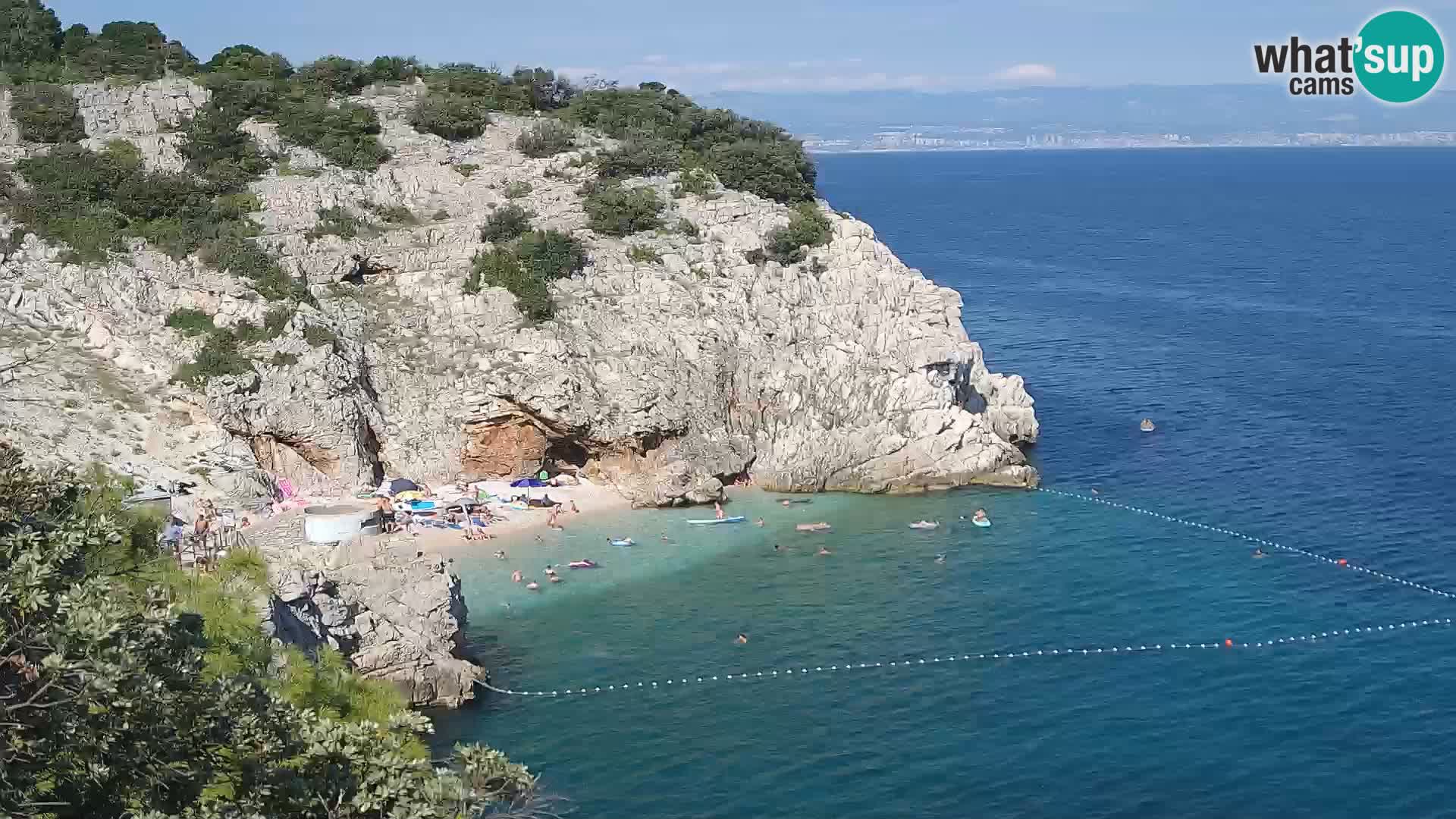 Webcam plage Brseč à Mošćenička Draga, Croatie