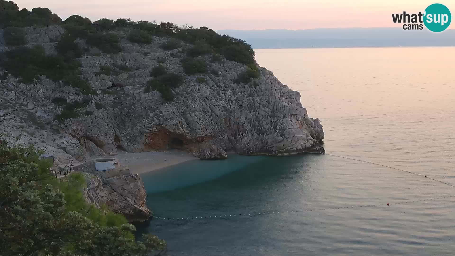 Spletna kamera Brseč plaža – Mošćenička Draga – Hrvaška