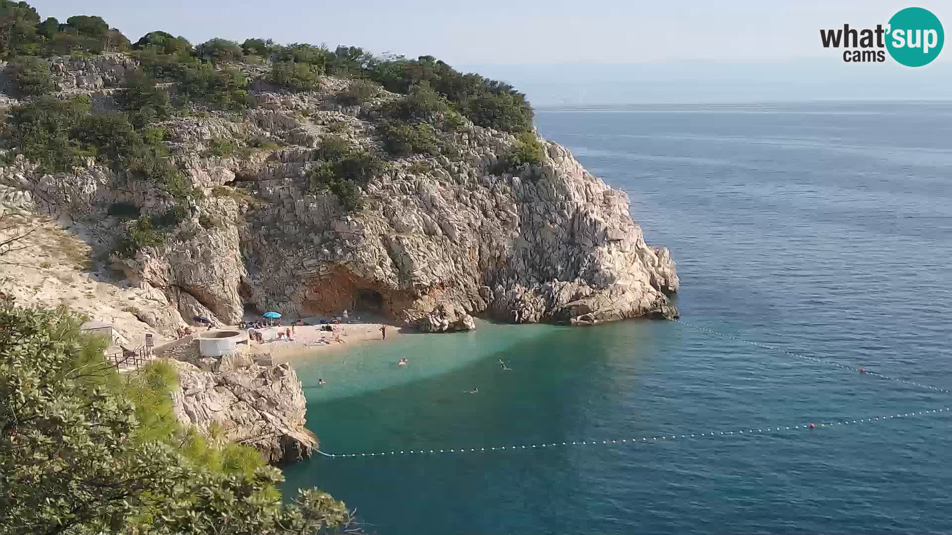 Webcam plage Brseč à Mošćenička Draga, Croatie