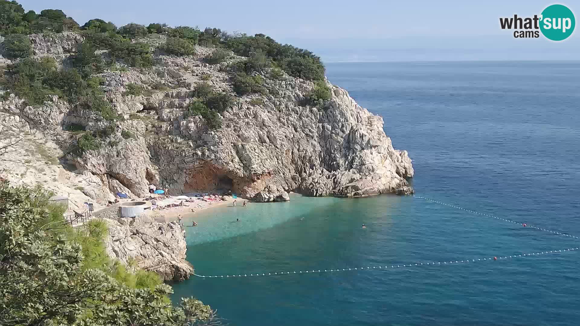 Webcam plage Brseč à Mošćenička Draga, Croatie