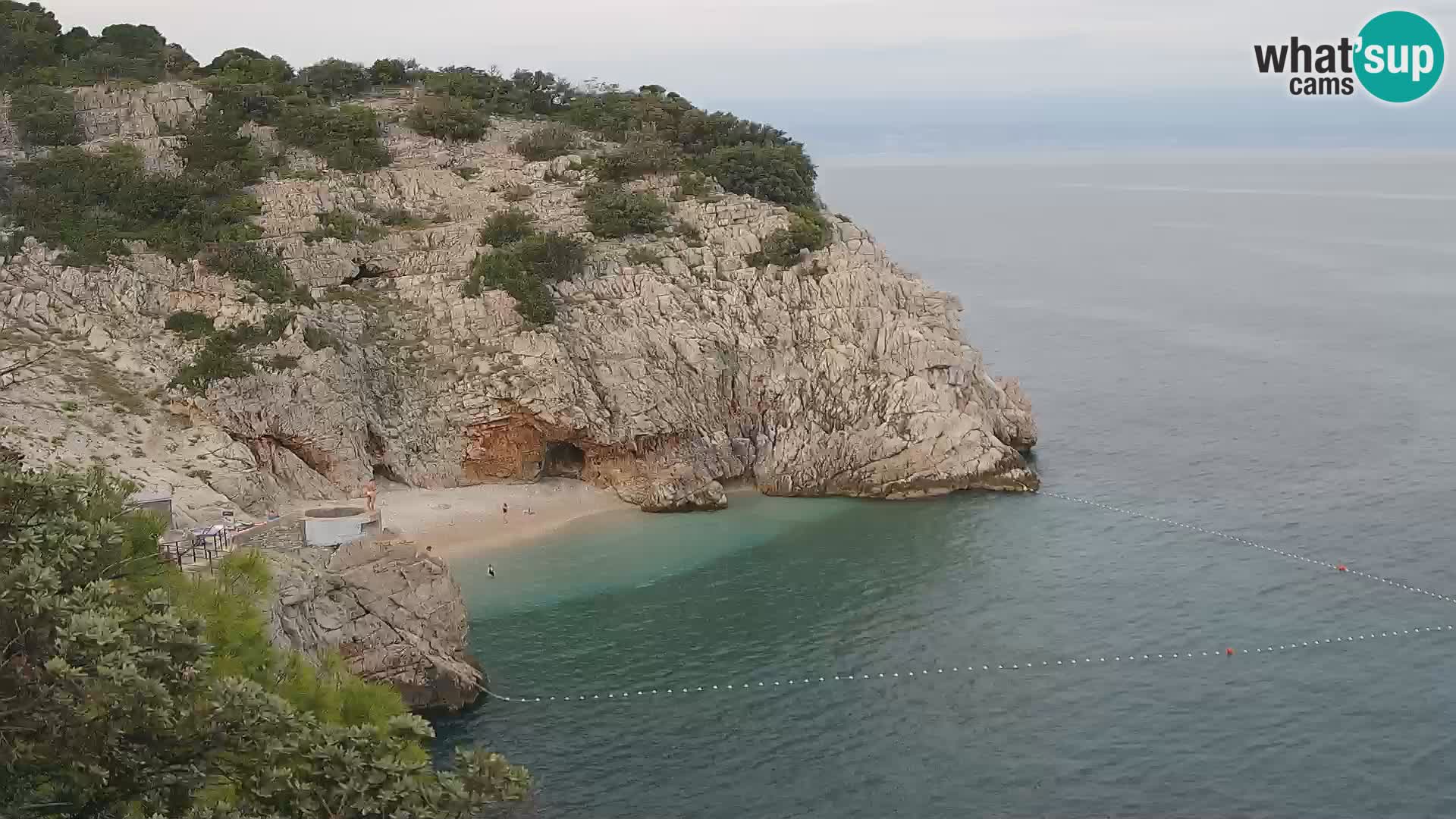 Spletna kamera Brseč plaža – Mošćenička Draga – Hrvaška