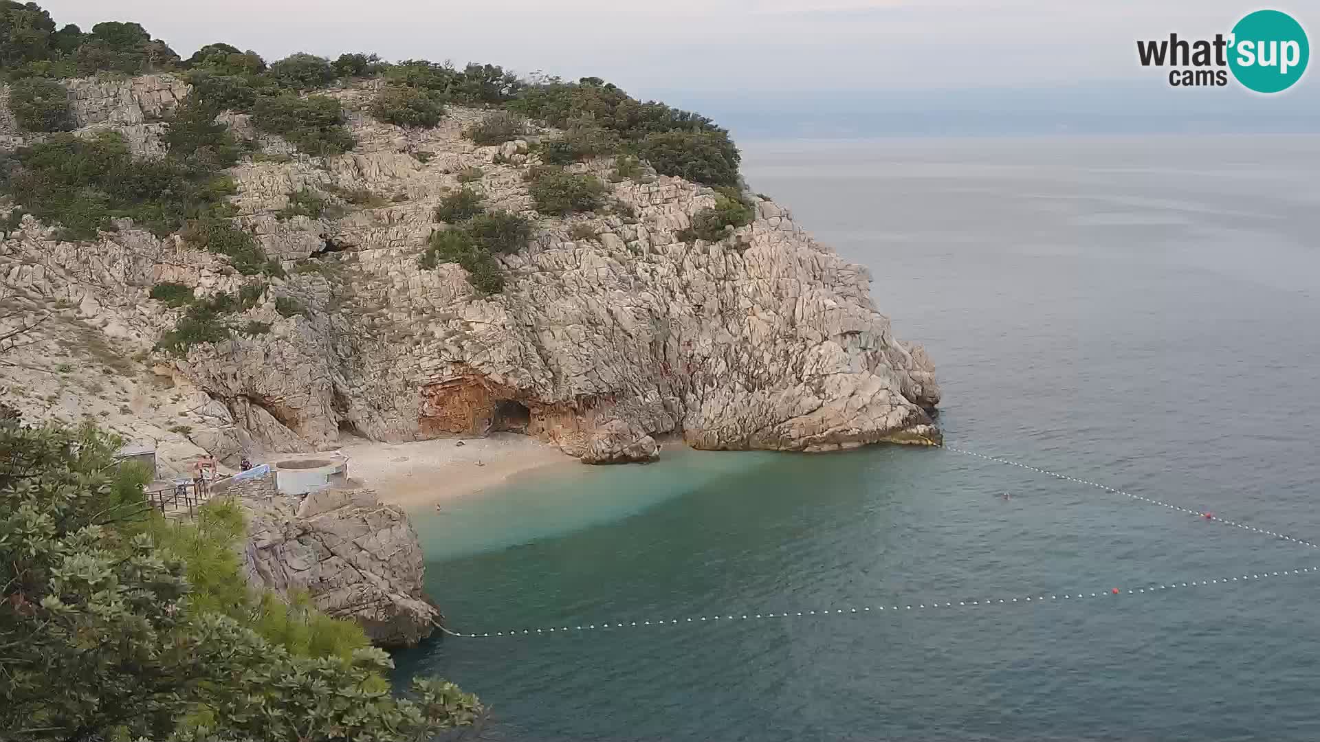 Spletna kamera Brseč plaža – Mošćenička Draga – Hrvaška