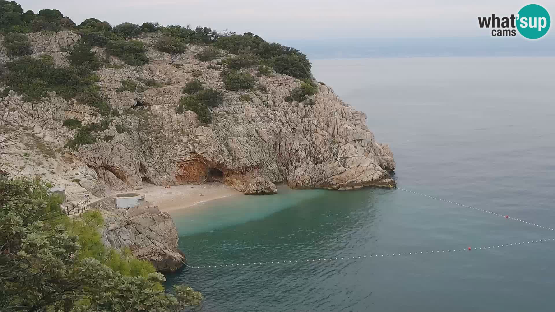 Cámara web de la playa de Brseč en Mošćenička Draga, Croacia
