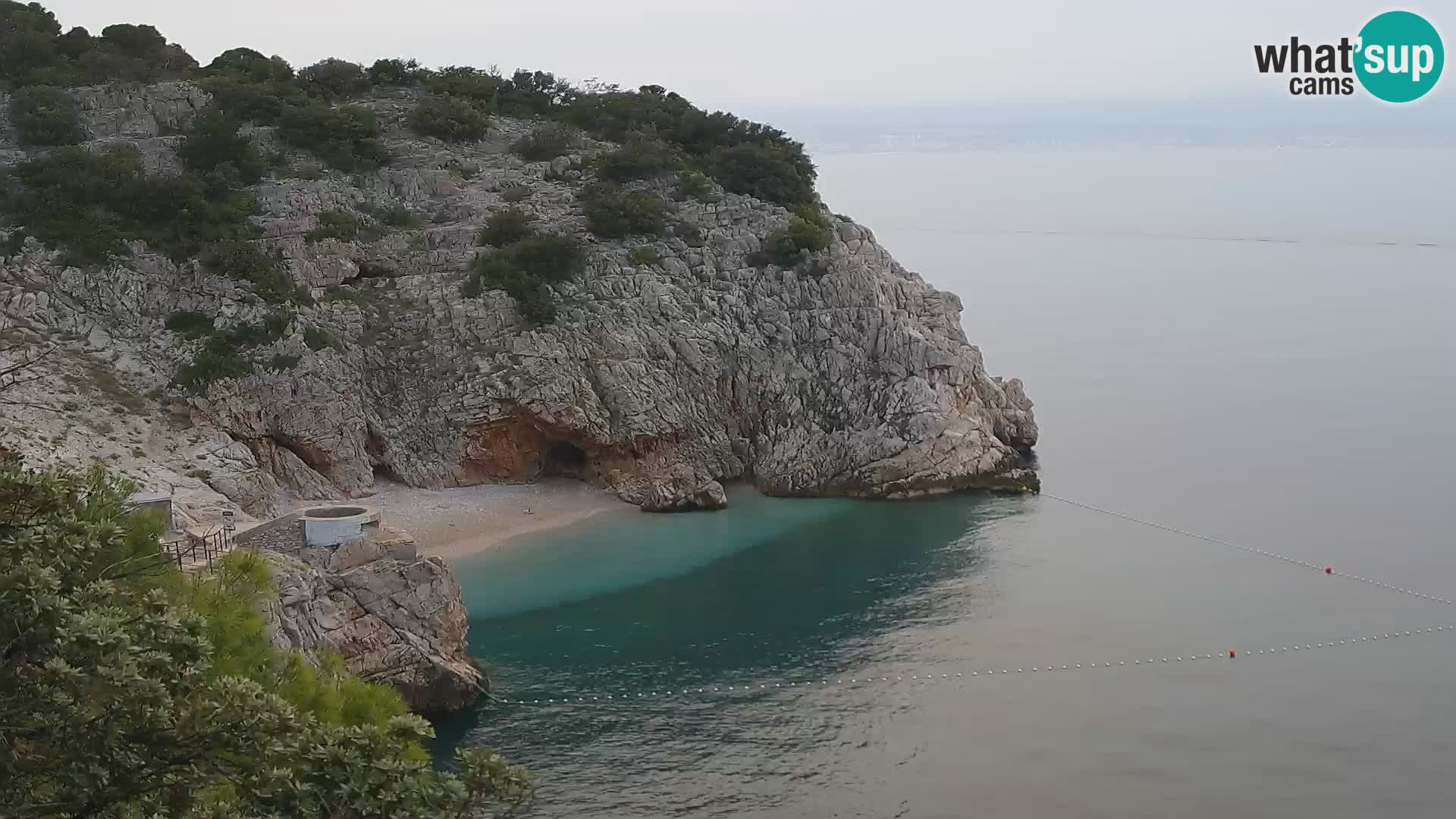 Cámara web de la playa de Brseč en Mošćenička Draga, Croacia