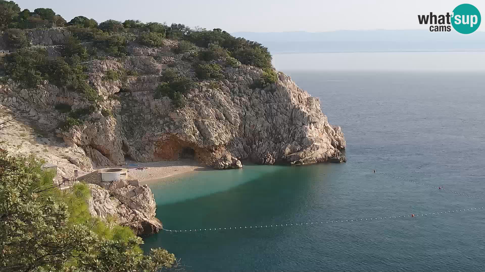 Spletna kamera Brseč plaža – Mošćenička Draga – Hrvaška