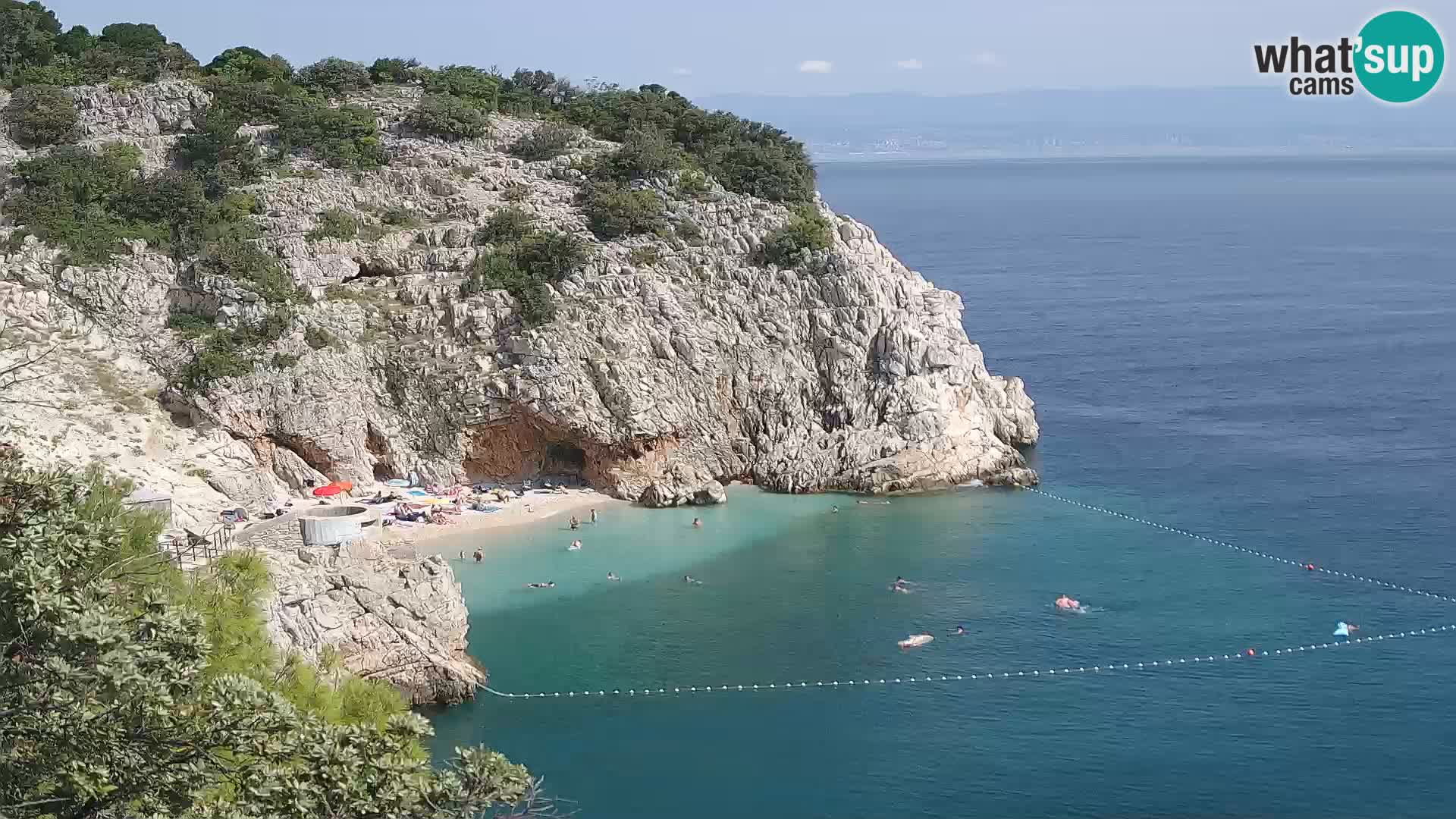 Cámara web de la playa de Brseč en Mošćenička Draga, Croacia