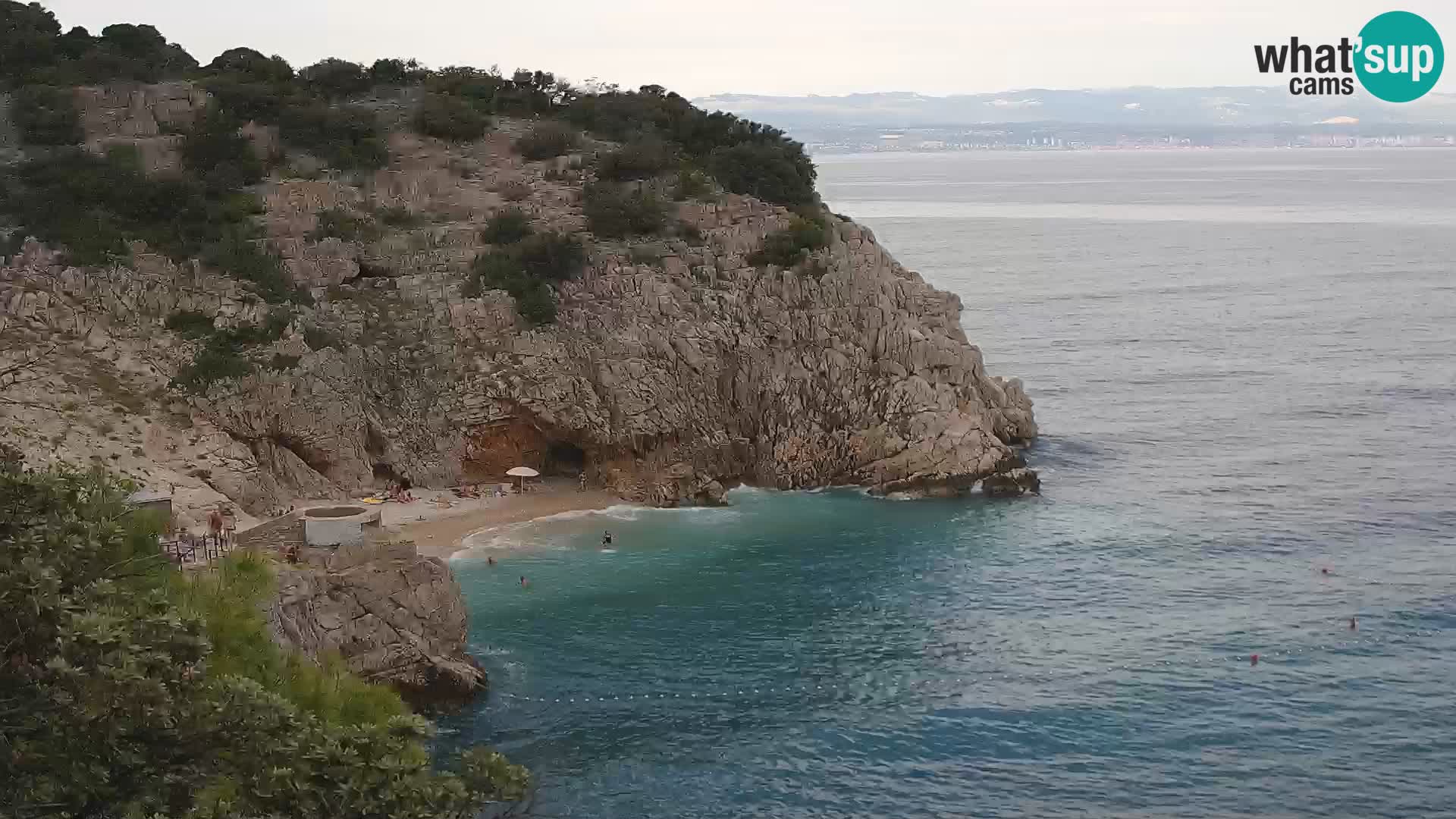 Webcam plage Brseč à Mošćenička Draga, Croatie