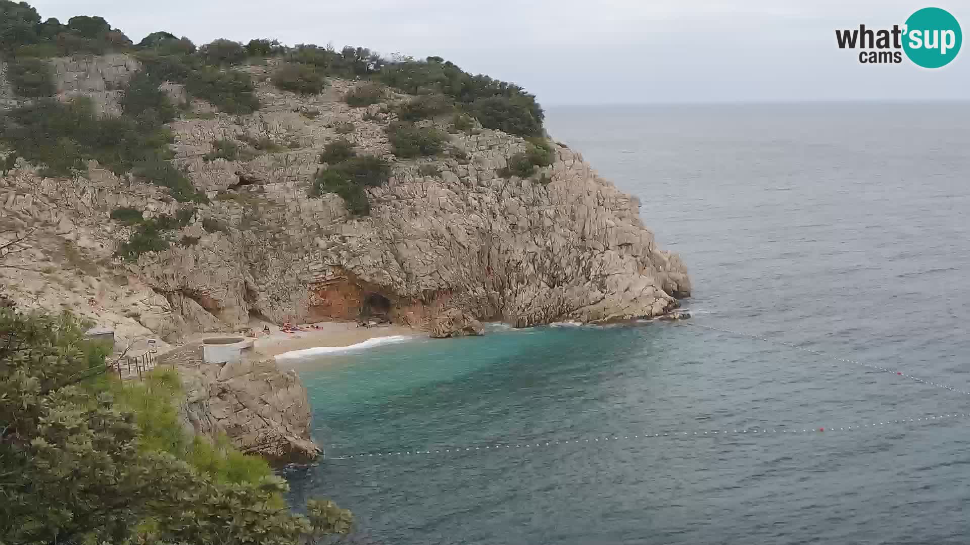 Spletna kamera Brseč plaža – Mošćenička Draga – Hrvaška