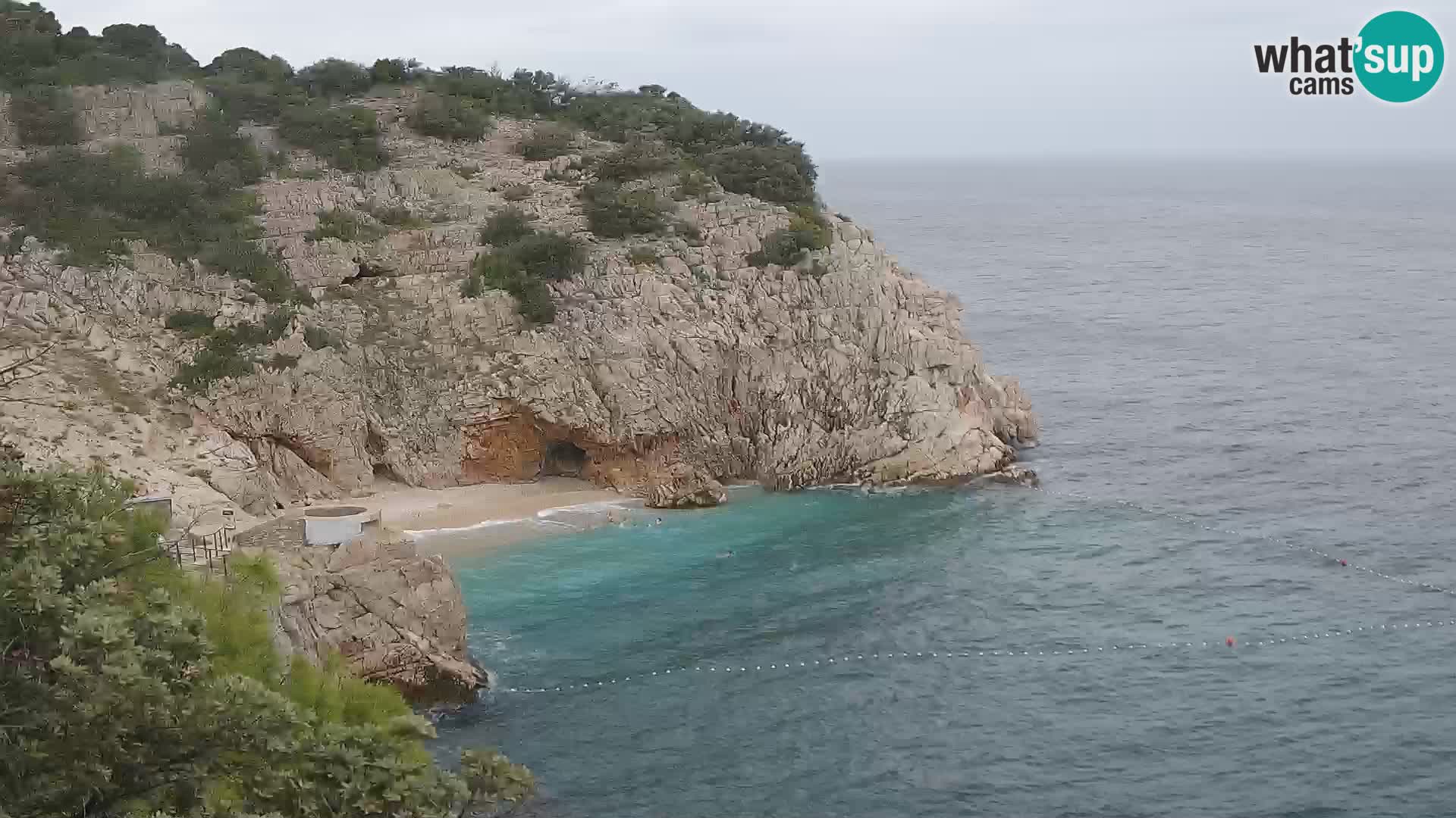 Spletna kamera Brseč plaža – Mošćenička Draga – Hrvaška