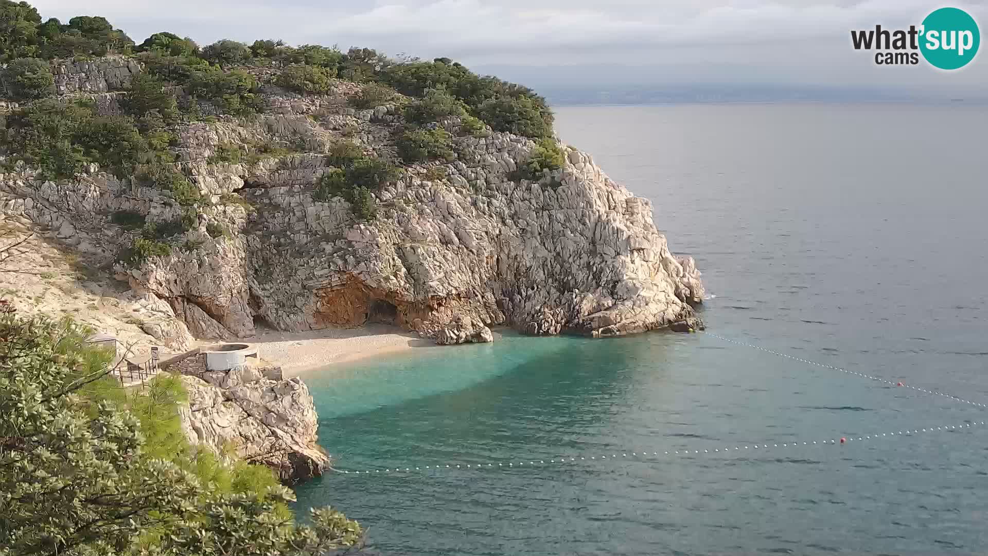Cámara web de la playa de Brseč en Mošćenička Draga, Croacia