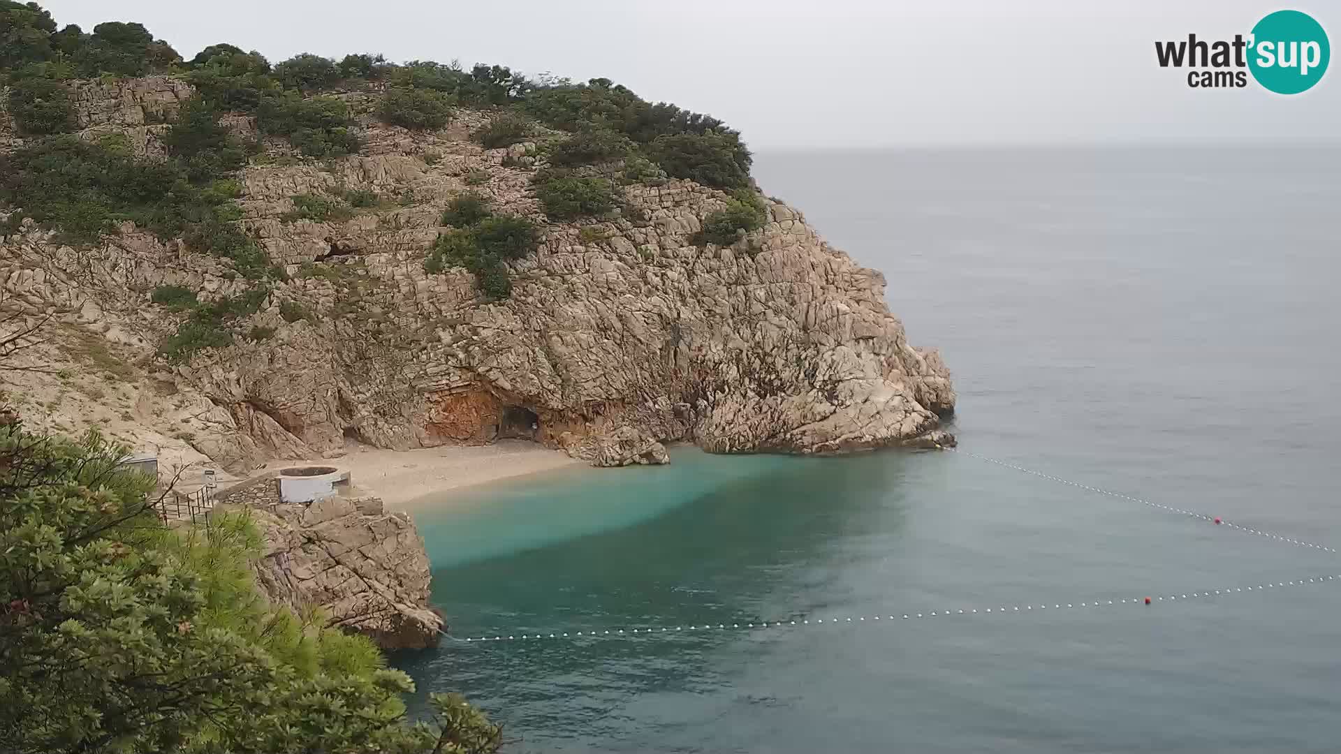Spletna kamera Brseč plaža – Mošćenička Draga – Hrvaška