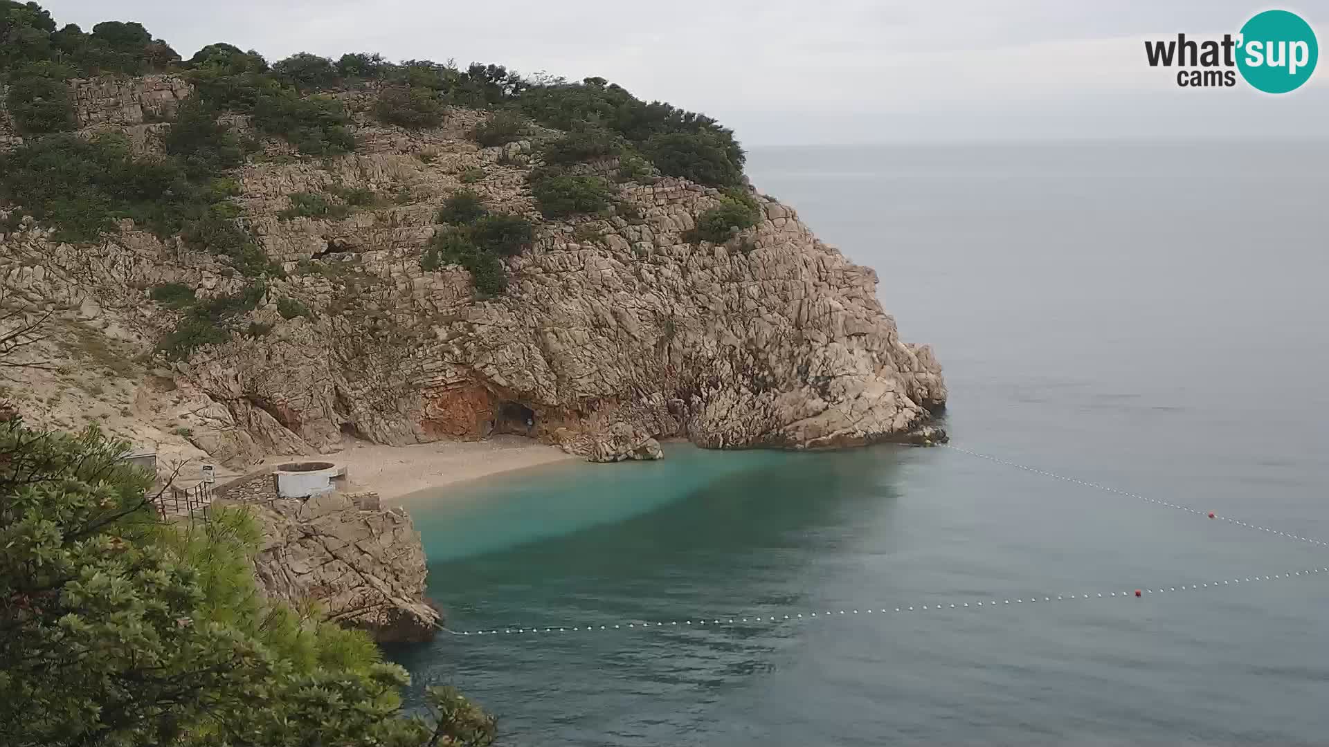 Spletna kamera Brseč plaža – Mošćenička Draga – Hrvaška