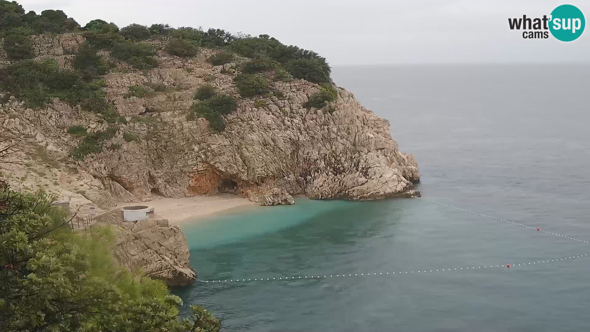 Cámara web de la playa de Brseč en Mošćenička Draga, Croacia