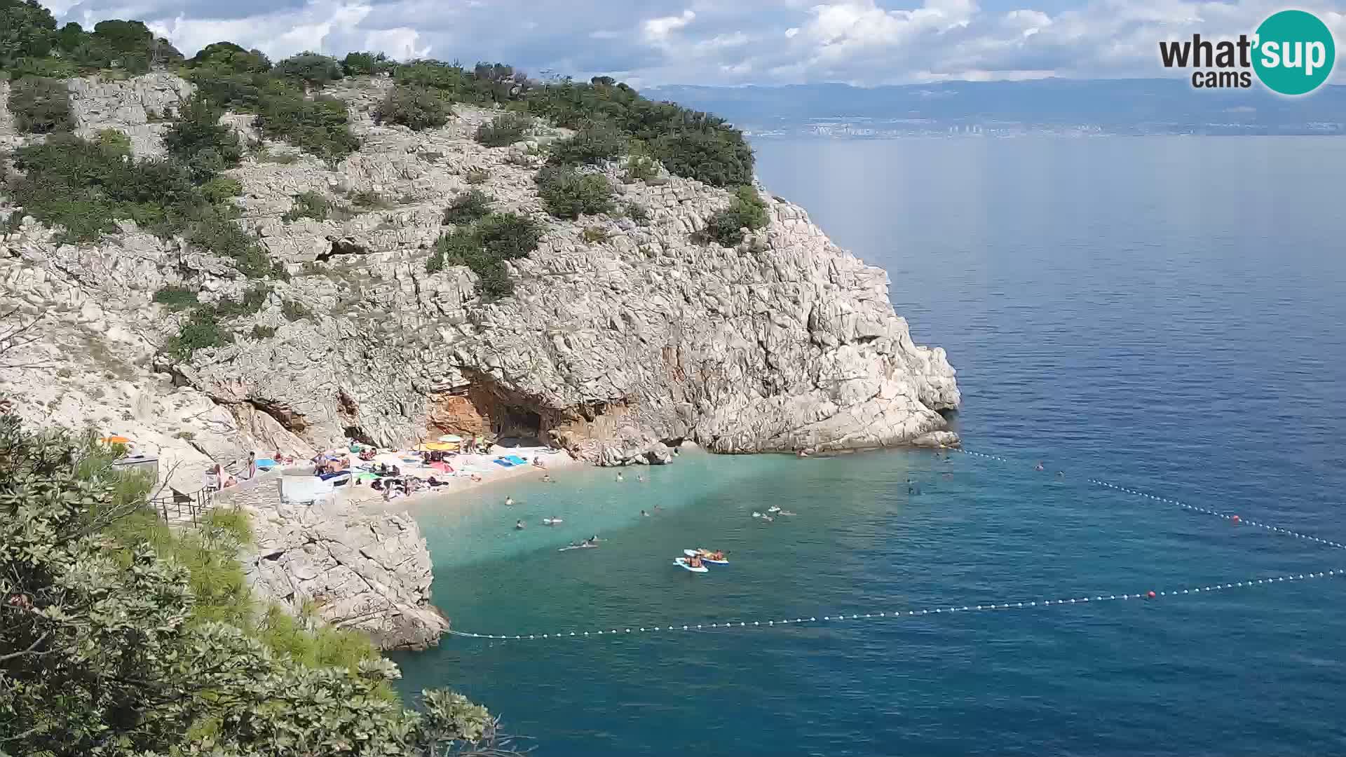 Webcam plage Brseč à Mošćenička Draga, Croatie