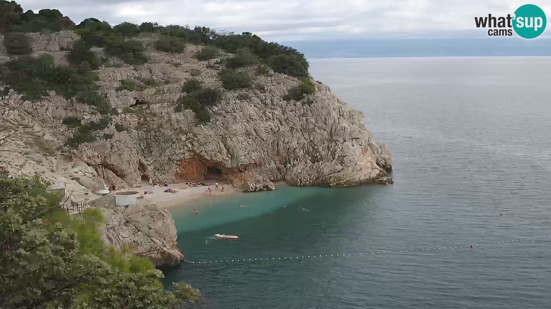 Webcam plage Brseč à Mošćenička Draga, Croatie