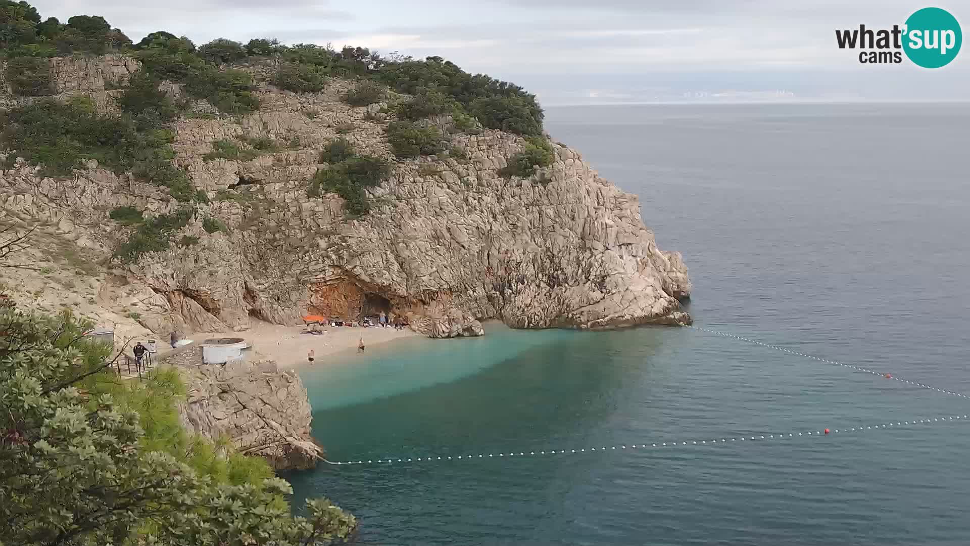 Cámara web de la playa de Brseč en Mošćenička Draga, Croacia