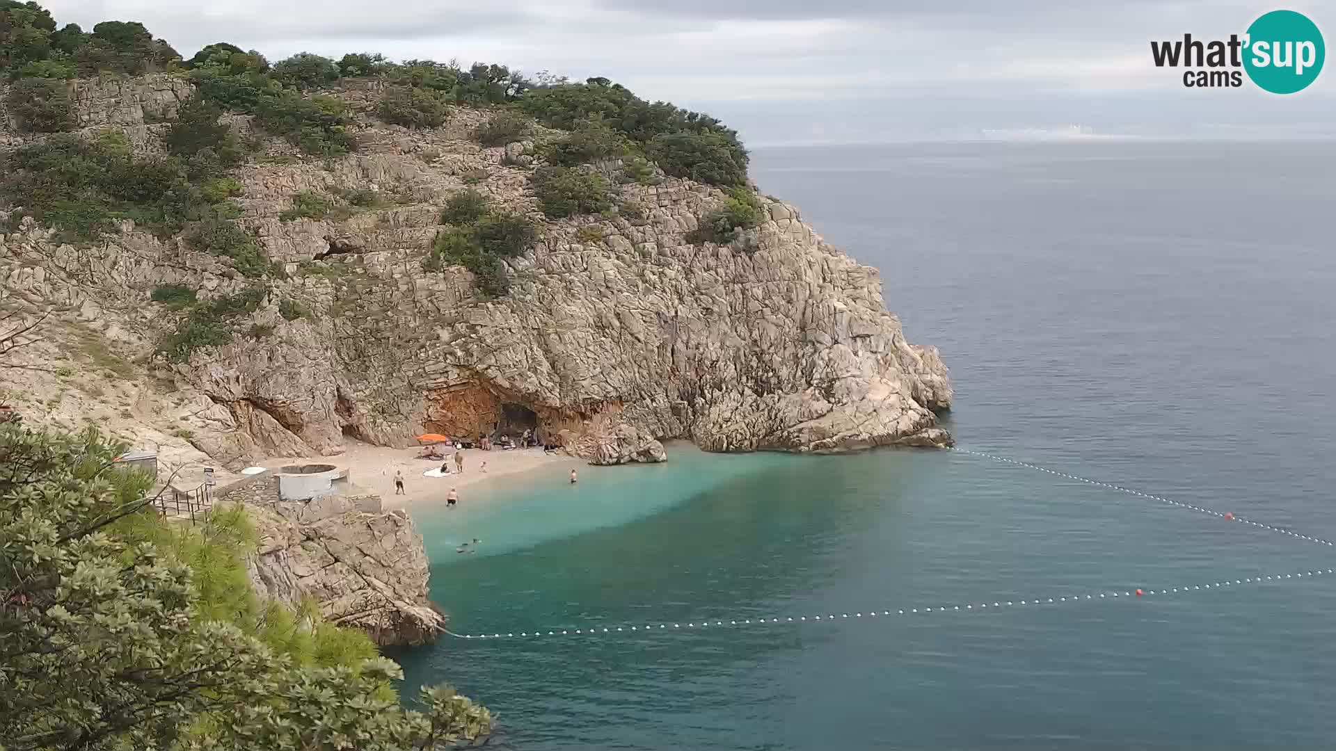 Cámara web de la playa de Brseč en Mošćenička Draga, Croacia