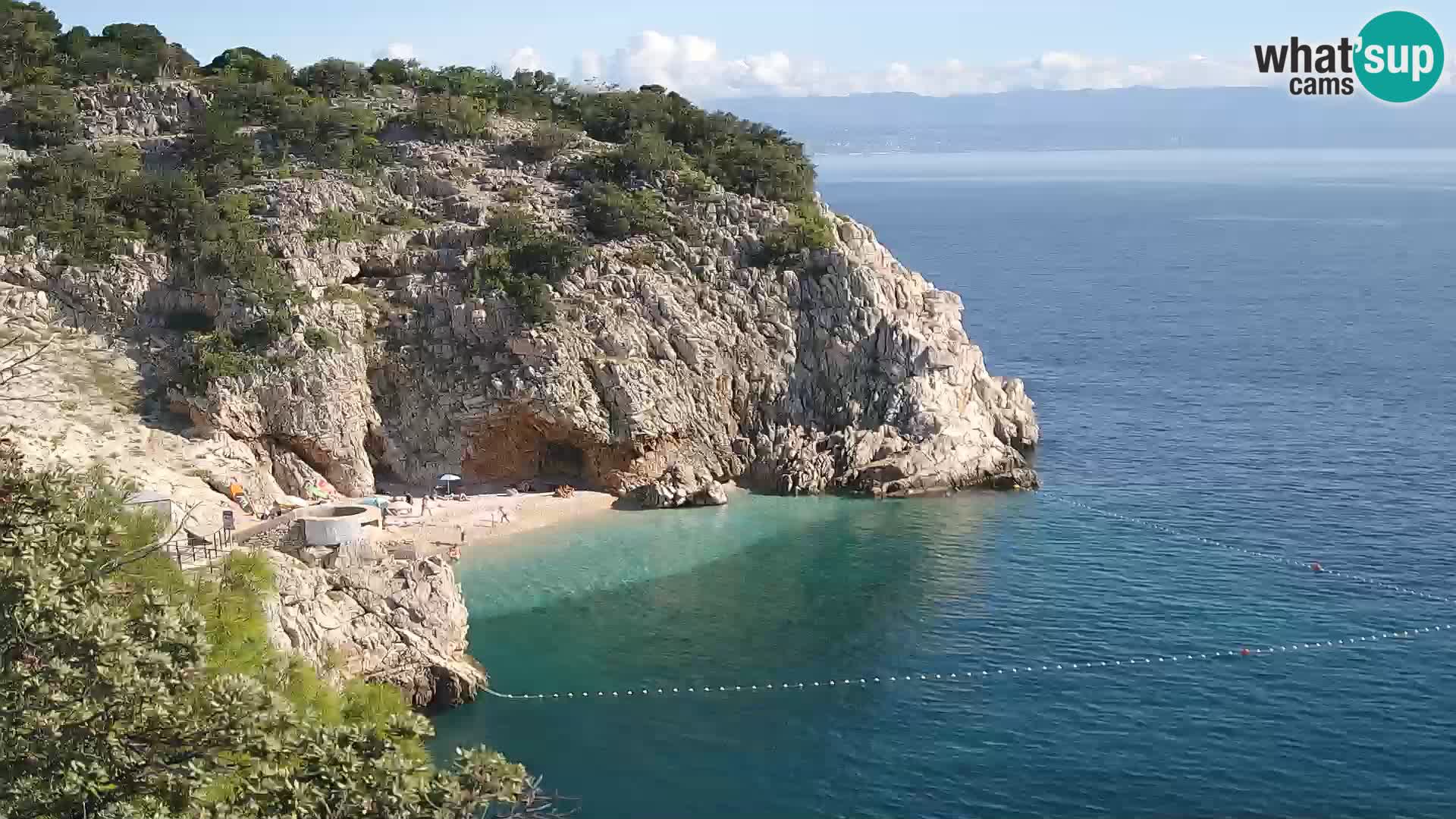 Webcam plage Brseč à Mošćenička Draga, Croatie
