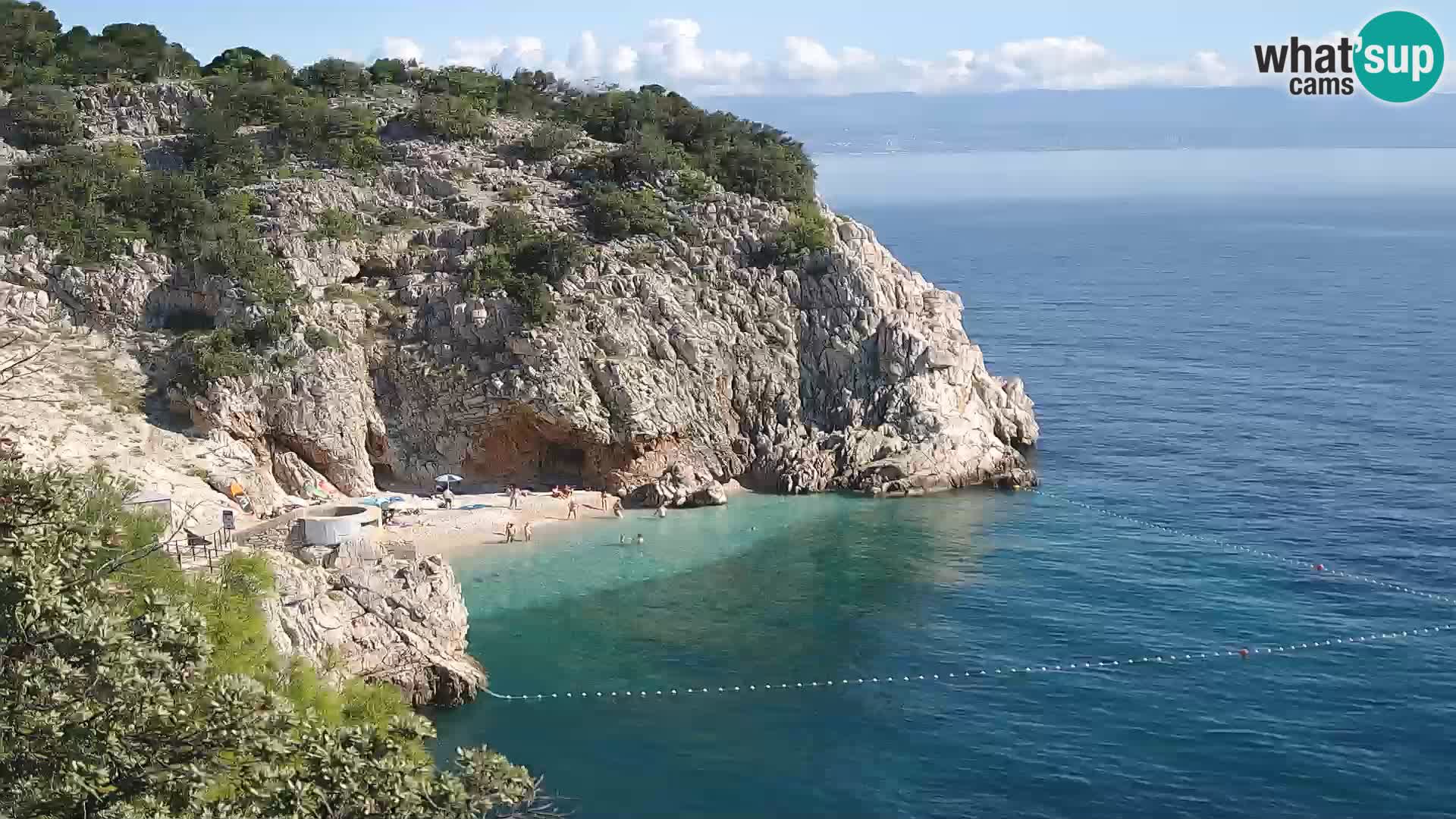 Webcam plage Brseč à Mošćenička Draga, Croatie