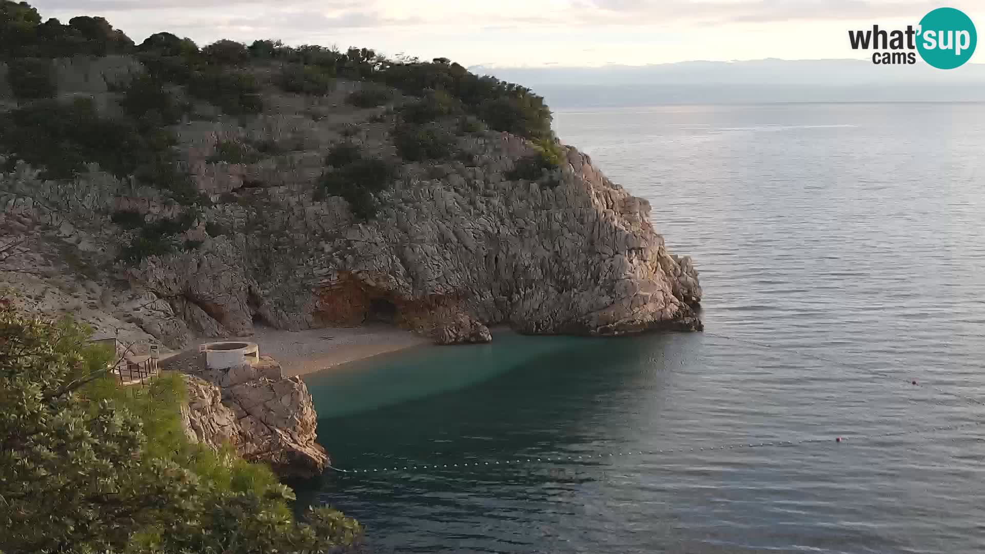 Webcam plage Brseč à Mošćenička Draga, Croatie